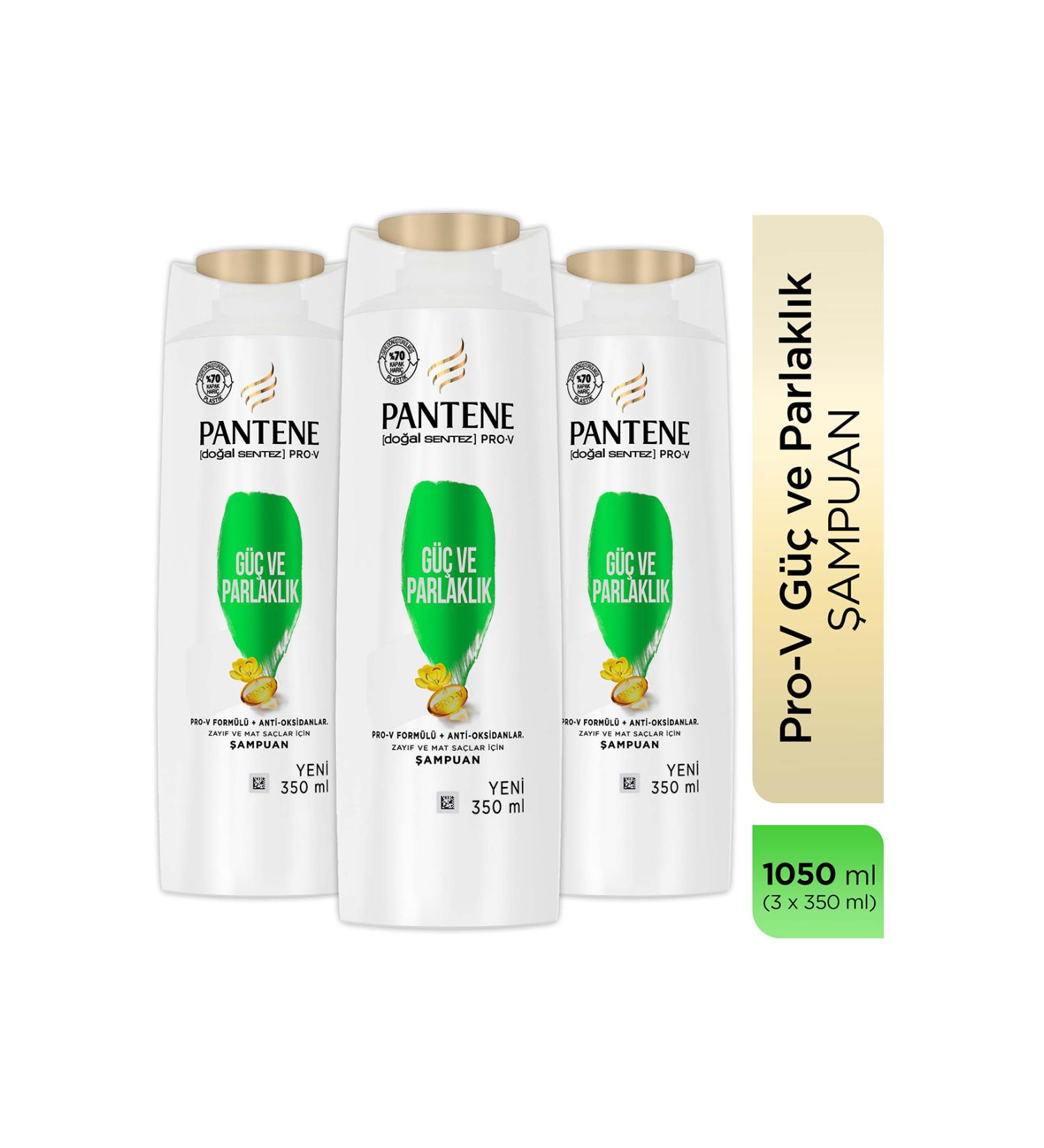 Pantene Natural Synthesis Strength and Shine Shampoo 350 mlx3 - Buy Online on GoSupps.com