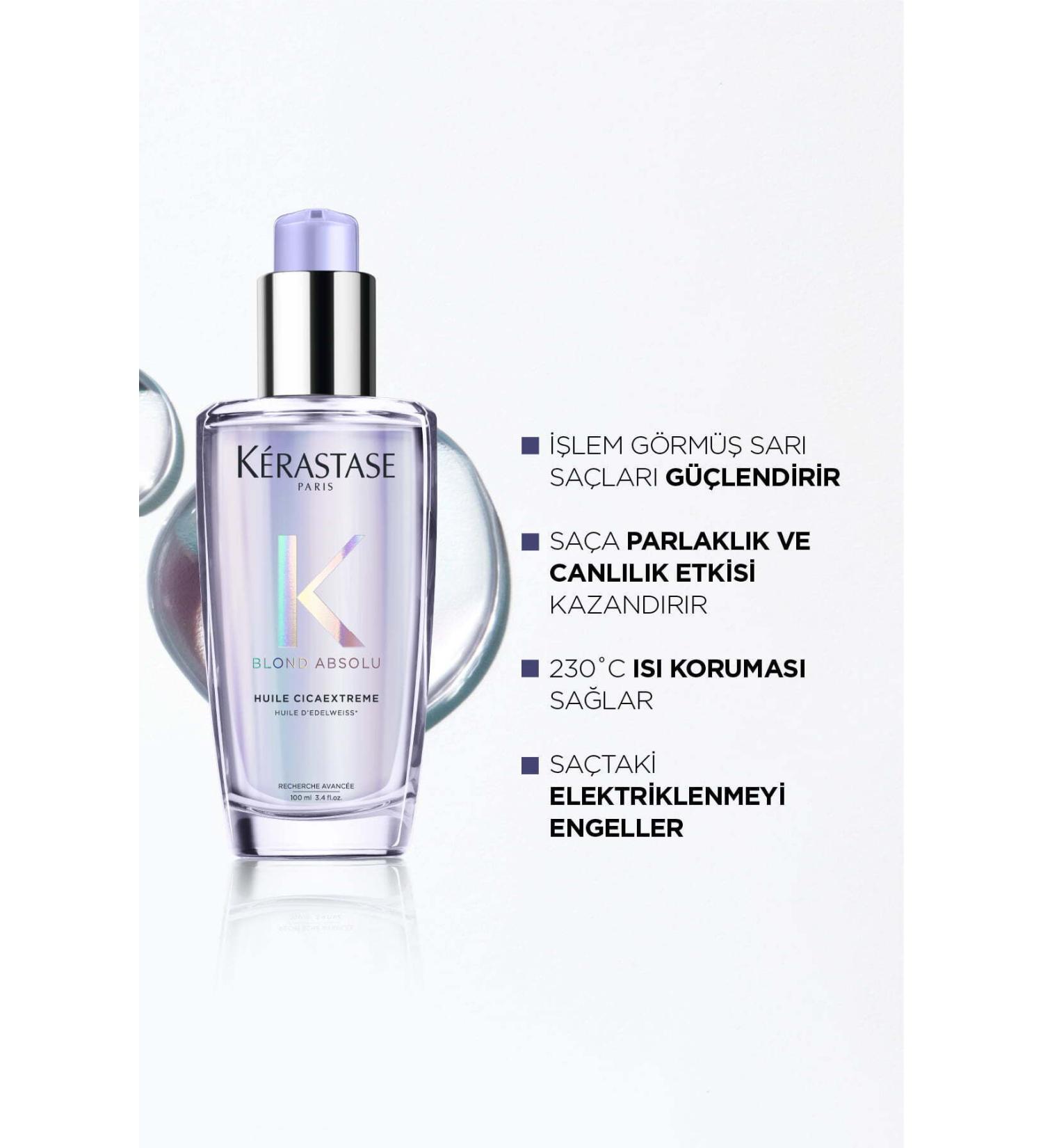 Kerastase Blond Absolu Huile Nourishing Care Oil for All Hairs That Have Been Lightened 100ml/GEM54-L 66