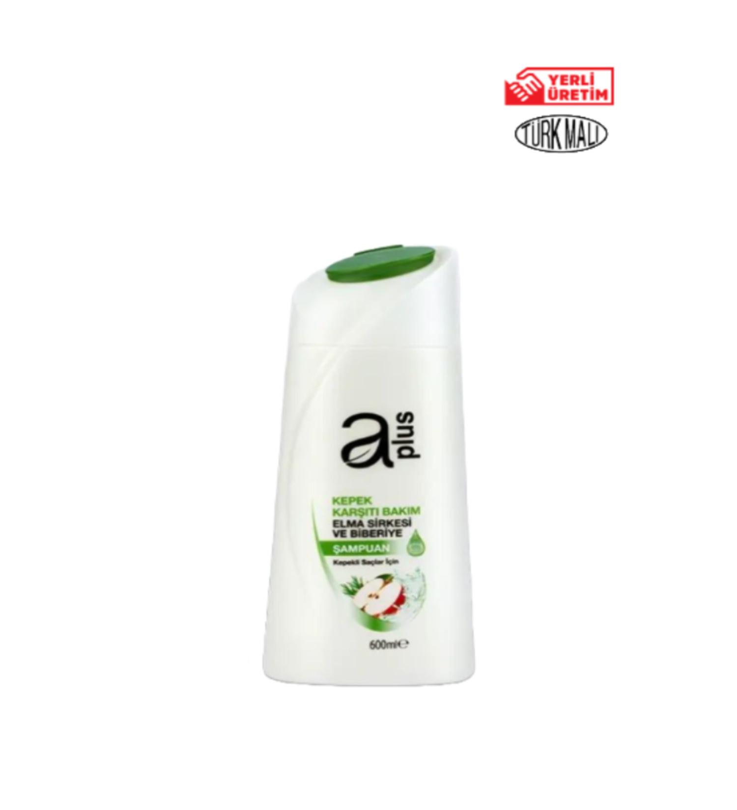 A PLUS Aplus Shampoo Anti-Dandruff Shampoo 600 ml Apple Cider Vinegar and Rosemary