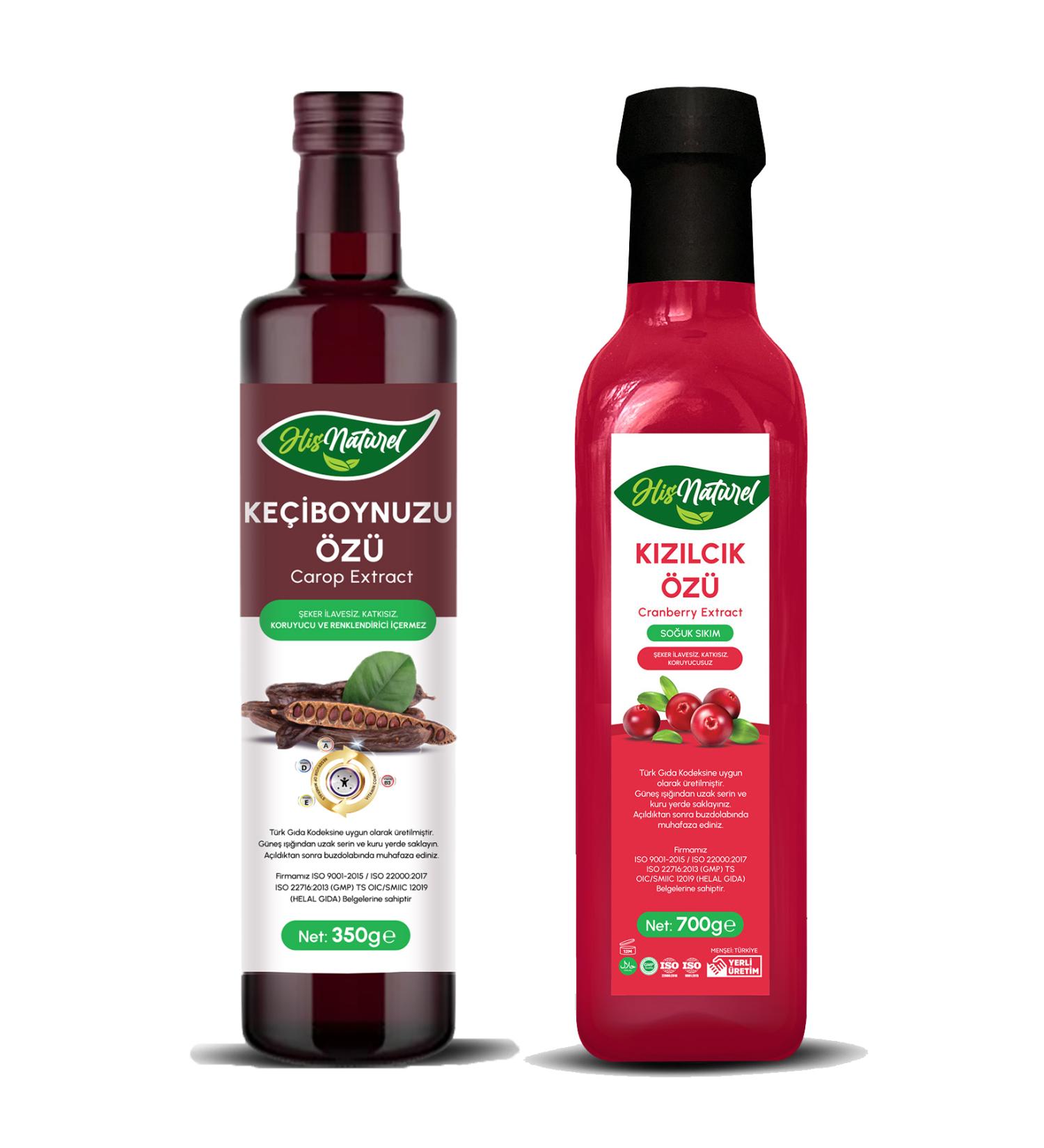 His Natural Cranberry Extract 700 Gr. & Carob Extract 350 Gr.