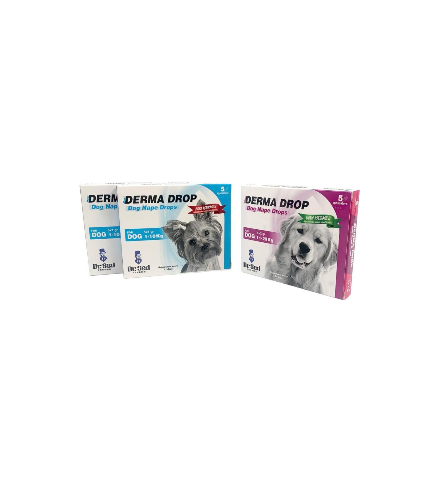 Dr Sed Pharma 2 Boxes of Drops for Dogs 1-10kg + Drops for Dogs 11-20kg