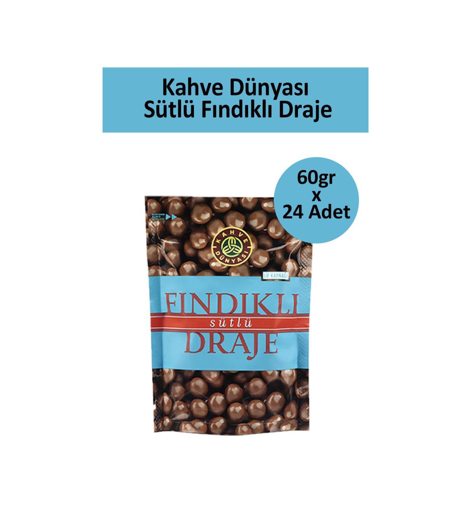 Coffee World HAZELNUT DRAGEE 60 GR x 24 Pieces