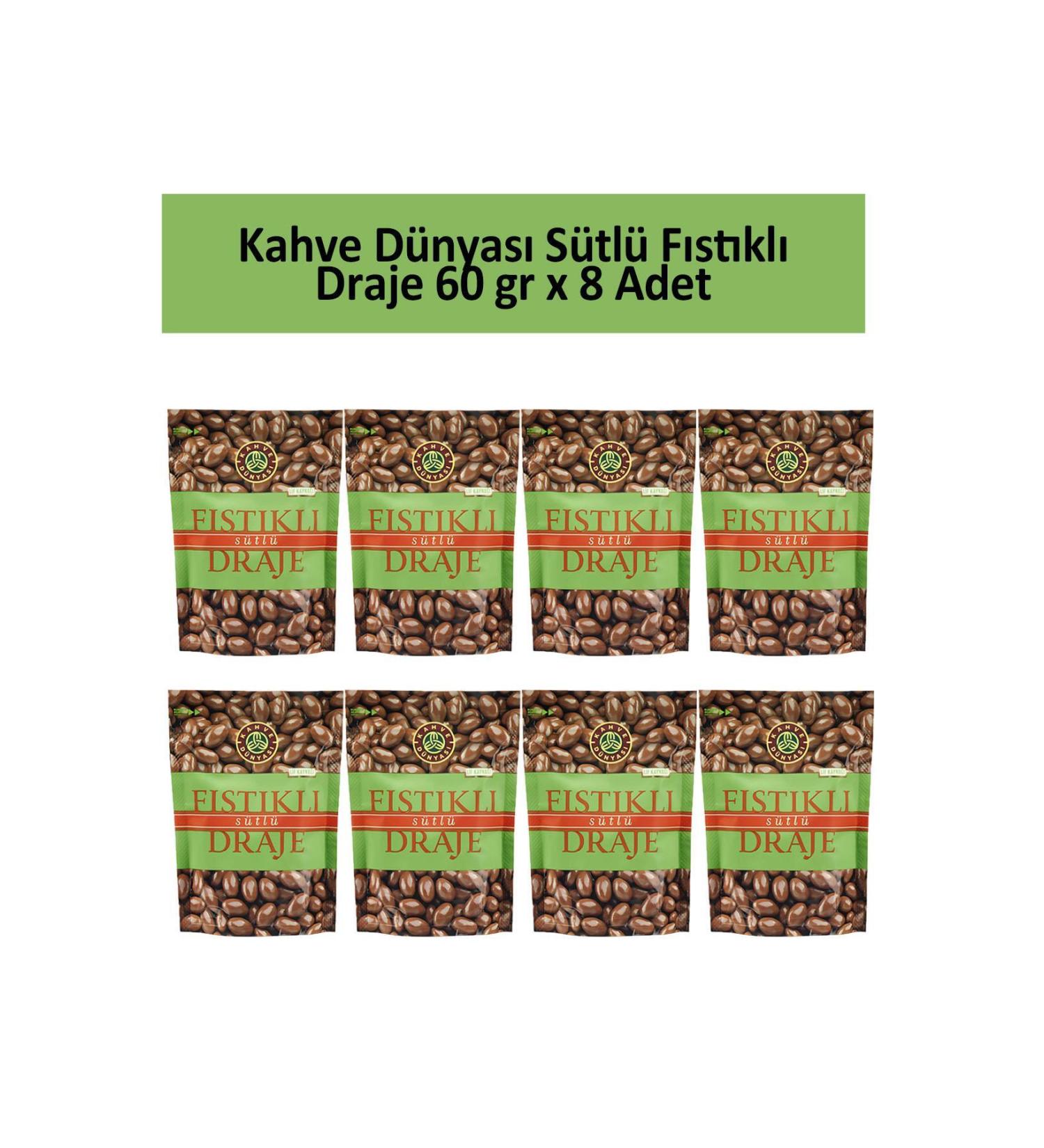 Coffee World PISTACHIO DRAGEE 60 GR x 8 Pieces - Buy Online on GoSupps.com