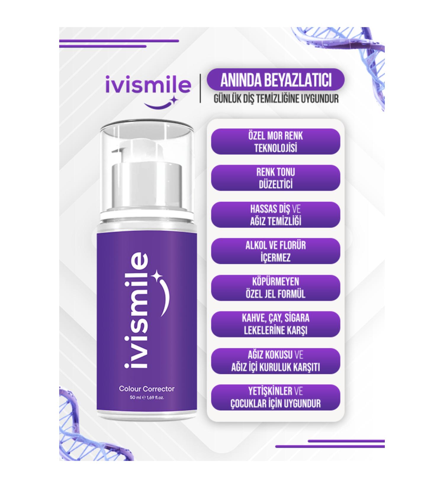 ivismile Instant Effective Teeth Whitening Gel Purple Teeth Whitening Gel 50 ml - Buy Online on GoSupps.com