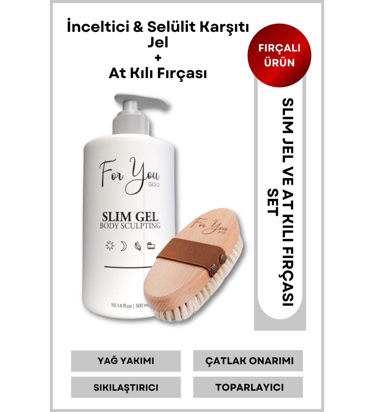 For You Gold Slim Gel Slimming-Firming-Fat Burning-Regional Slimming-Crack And Cellulite Cream 500 Ml-Horse Hair F - Buy Online on GoSupps.com