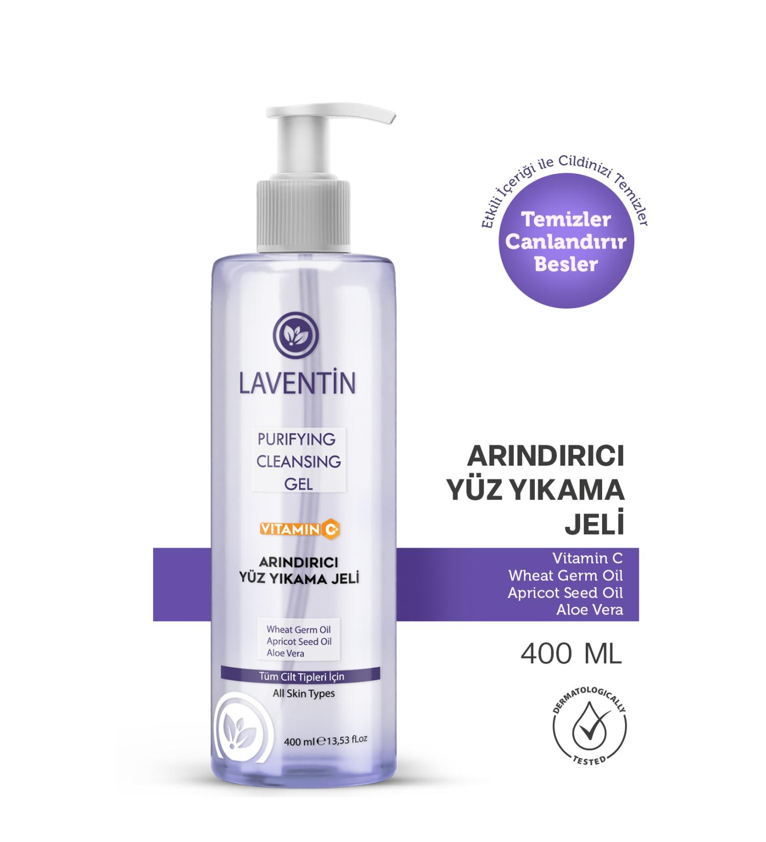 Laventin Anti-Acne and Blackhead Purifying and Refreshing Vitamin C Facial Cleansing Gel 400 Ml - Buy Online on GoSupps.com