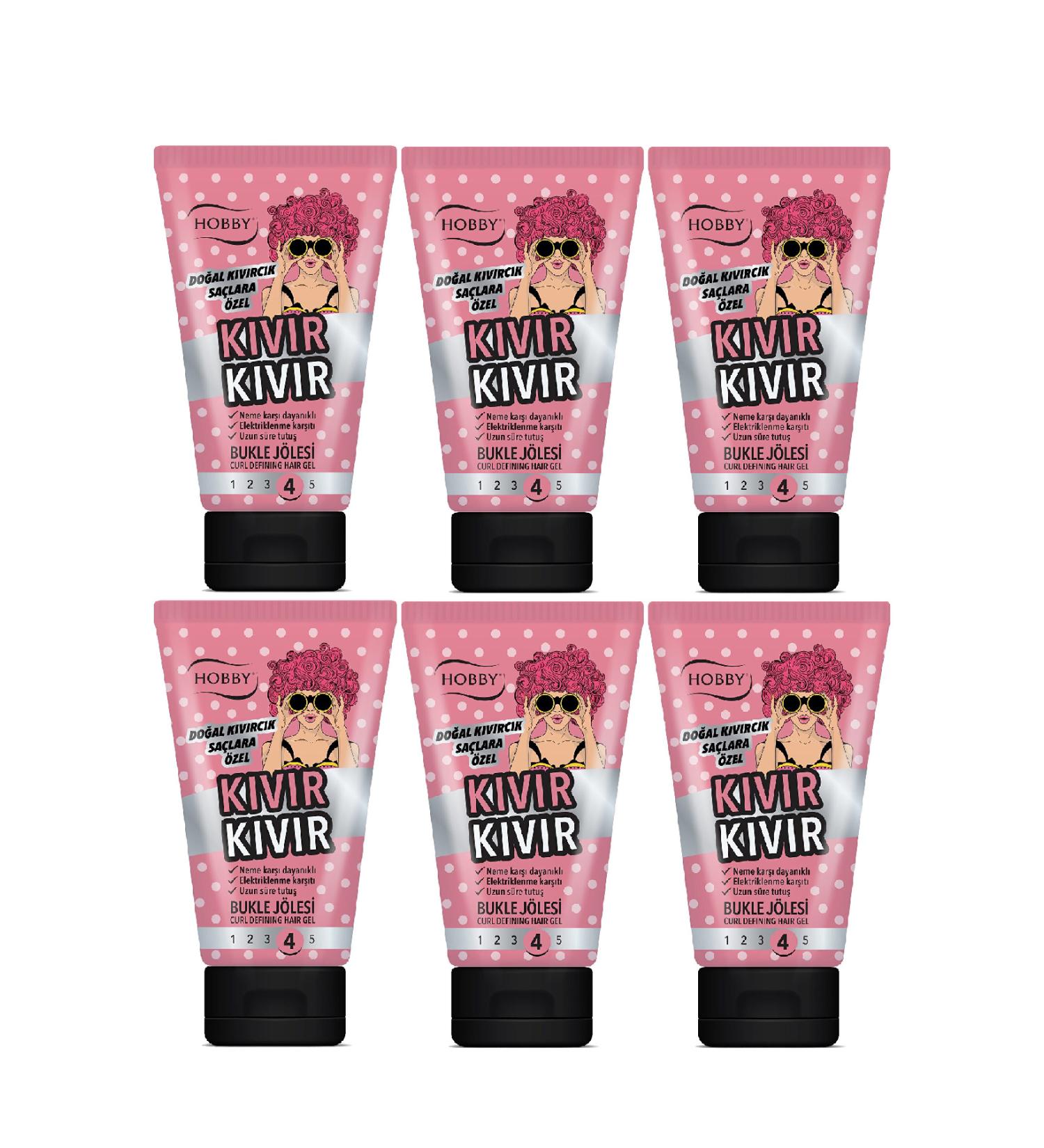 Hobby Curly Curl Gel 150 ml X 6 Pieces
