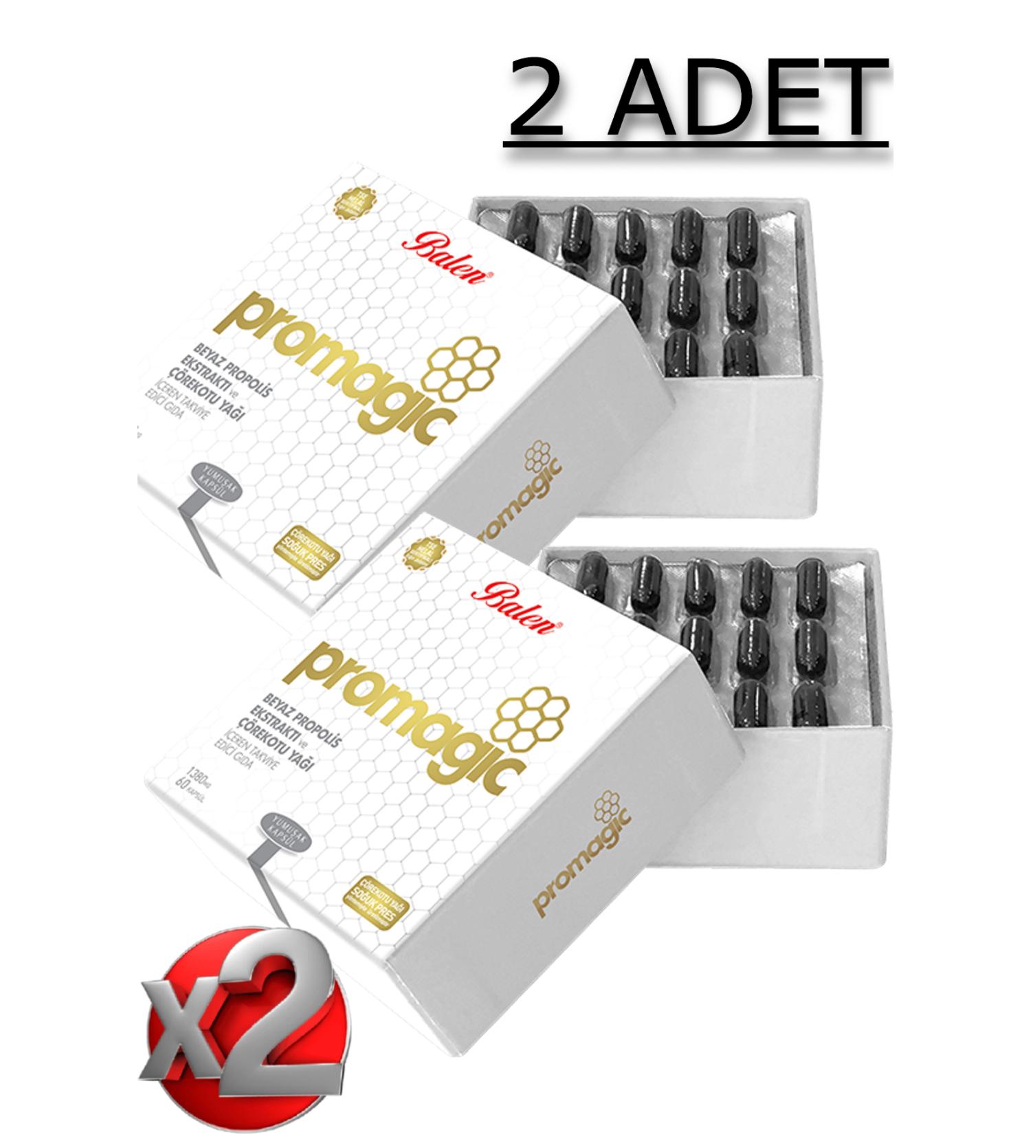 Balen 2 Promagic 60 Softgels Containing Propolis Extract and Black Cumin Oil