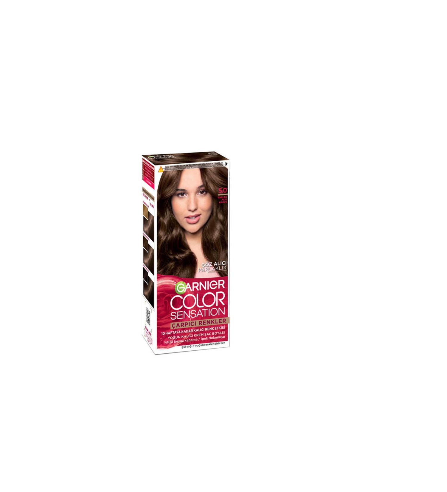 Garnier COLOR SENSATION 5.0 BRIGHT LIGHT BROWN HAIR DYE