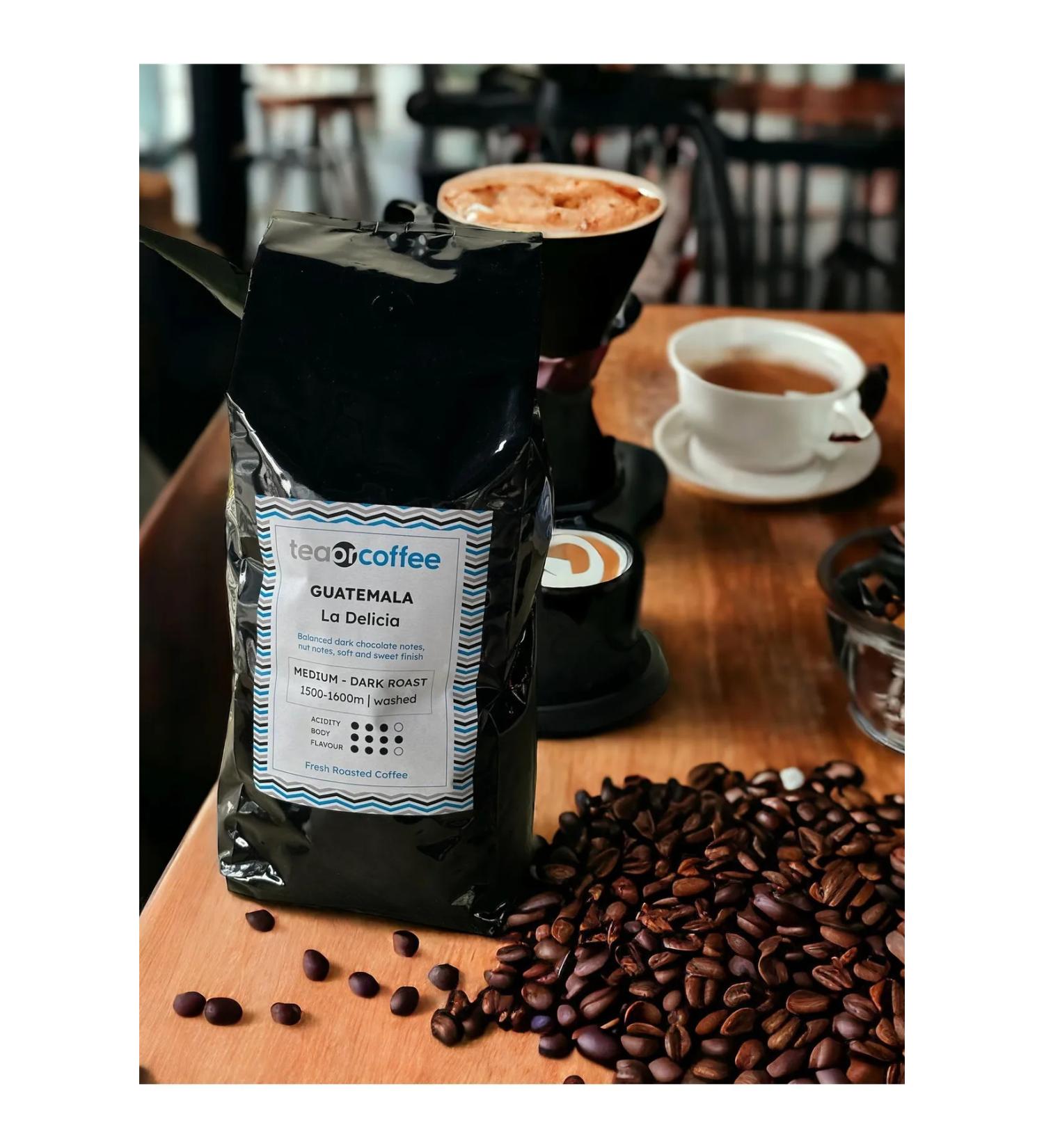 TEA OR COFFEE Guatemala La Delicia Coffee - 200 Grams Coffee - The Land of Quality Flavor You Are Looking For