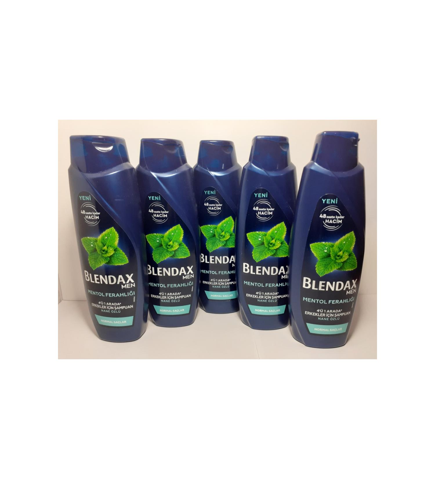 Blendax MEN MENTHOL FRESHNESS 4 IN 1 MINT EXTRACT SHAMPOO 470 ML X 5 PIECES