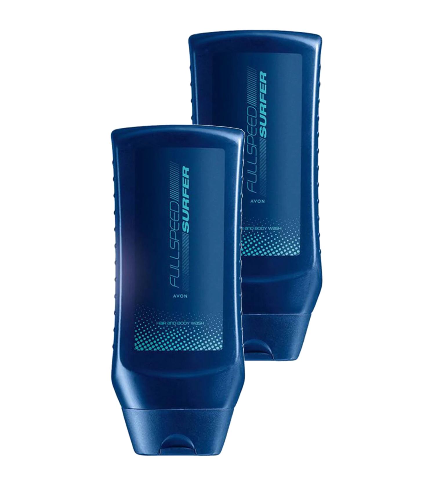 Avon Full Speed Surfer Men's Hair and Body Shampoo 250 Ml. Set of Two