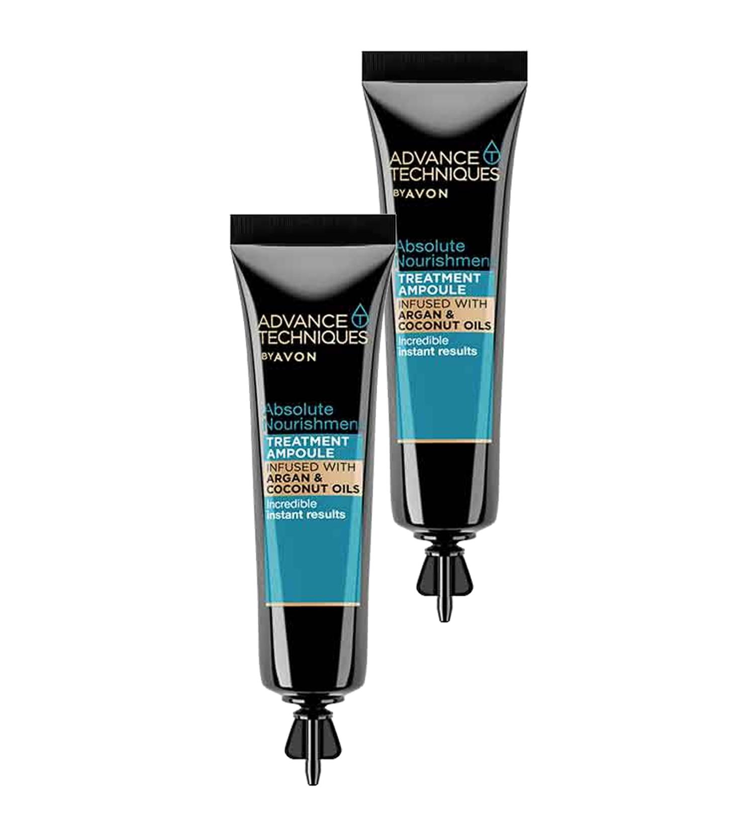 Avon Advance Techniques Nourishing Hair Serum with Argan Oil 15 Ml. Duo Set