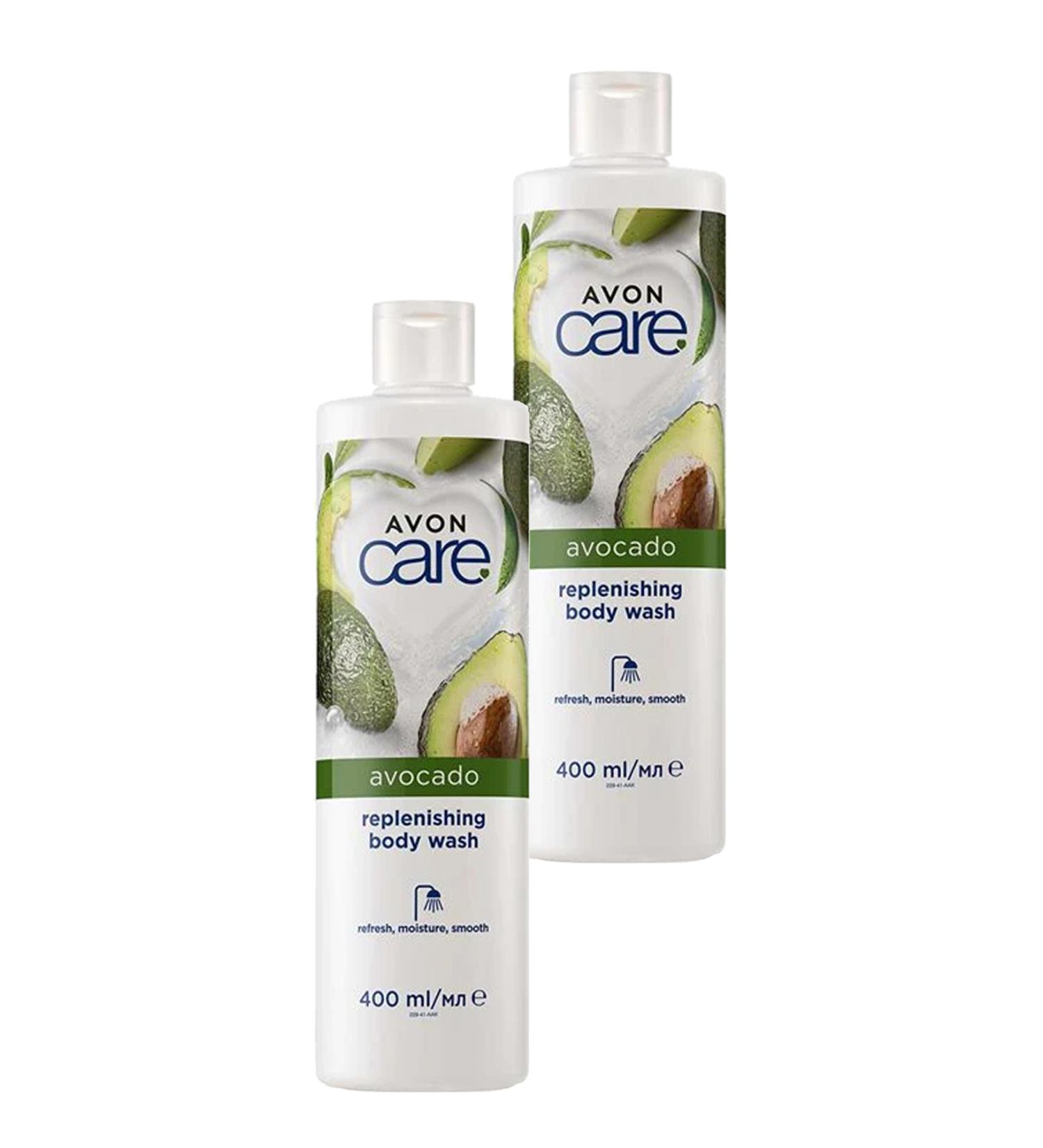 Avon Care Avocado Replenishing Shower Gel with Avocado Oil 400 Ml. Set of Two