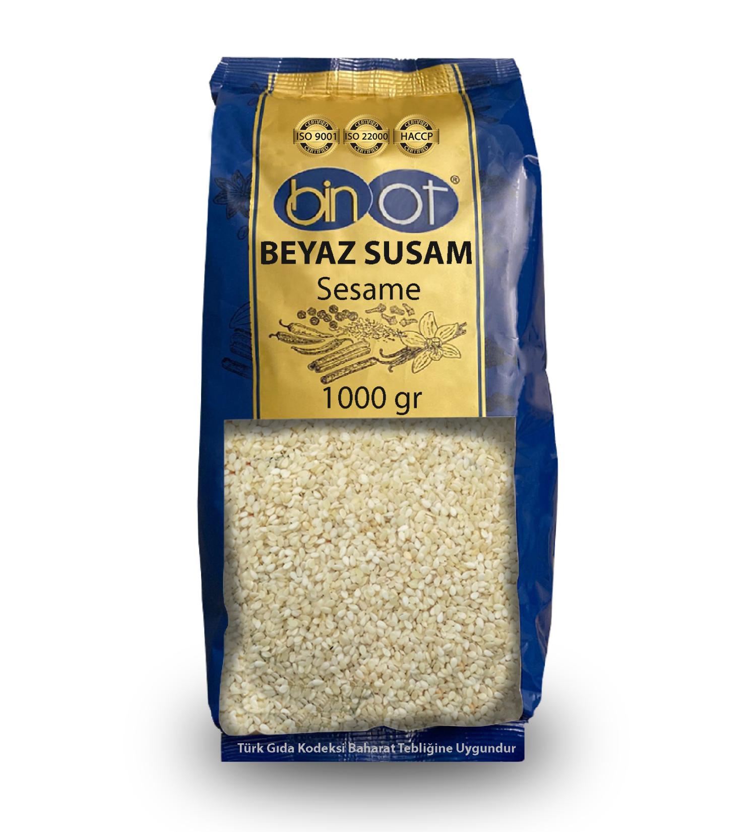 Binot Spice White Sesame 1 Kg Economic Package Sesame 1000 gr Industrial
