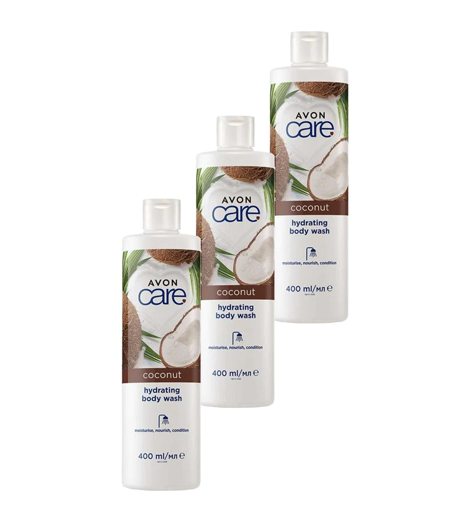 Avon Care Coconut Moisturizing Shower Gel 400 Ml. Triple Set
