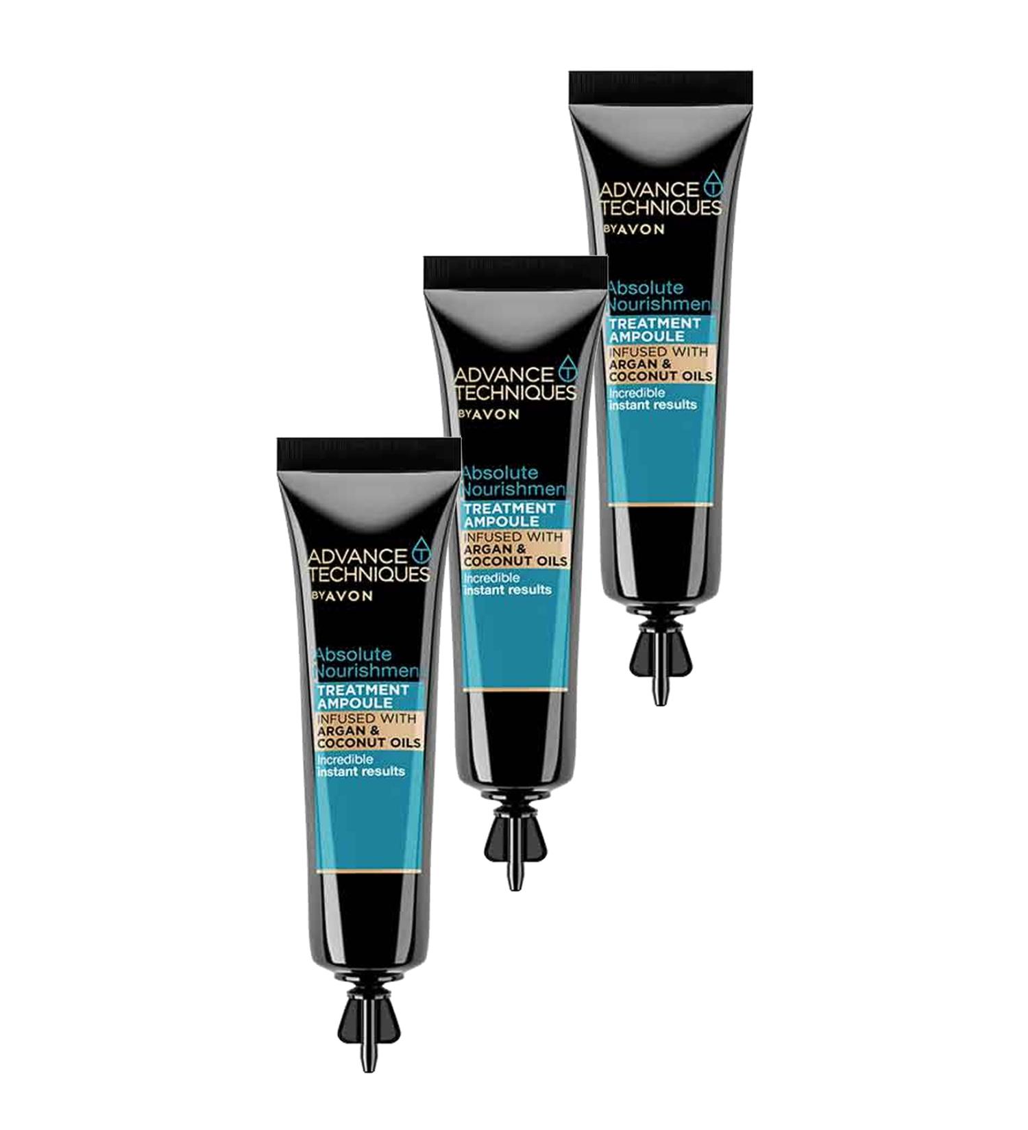 Avon Advance Techniques Nourishing Hair Serum with Argan Oil 15 Ml. Triple Set