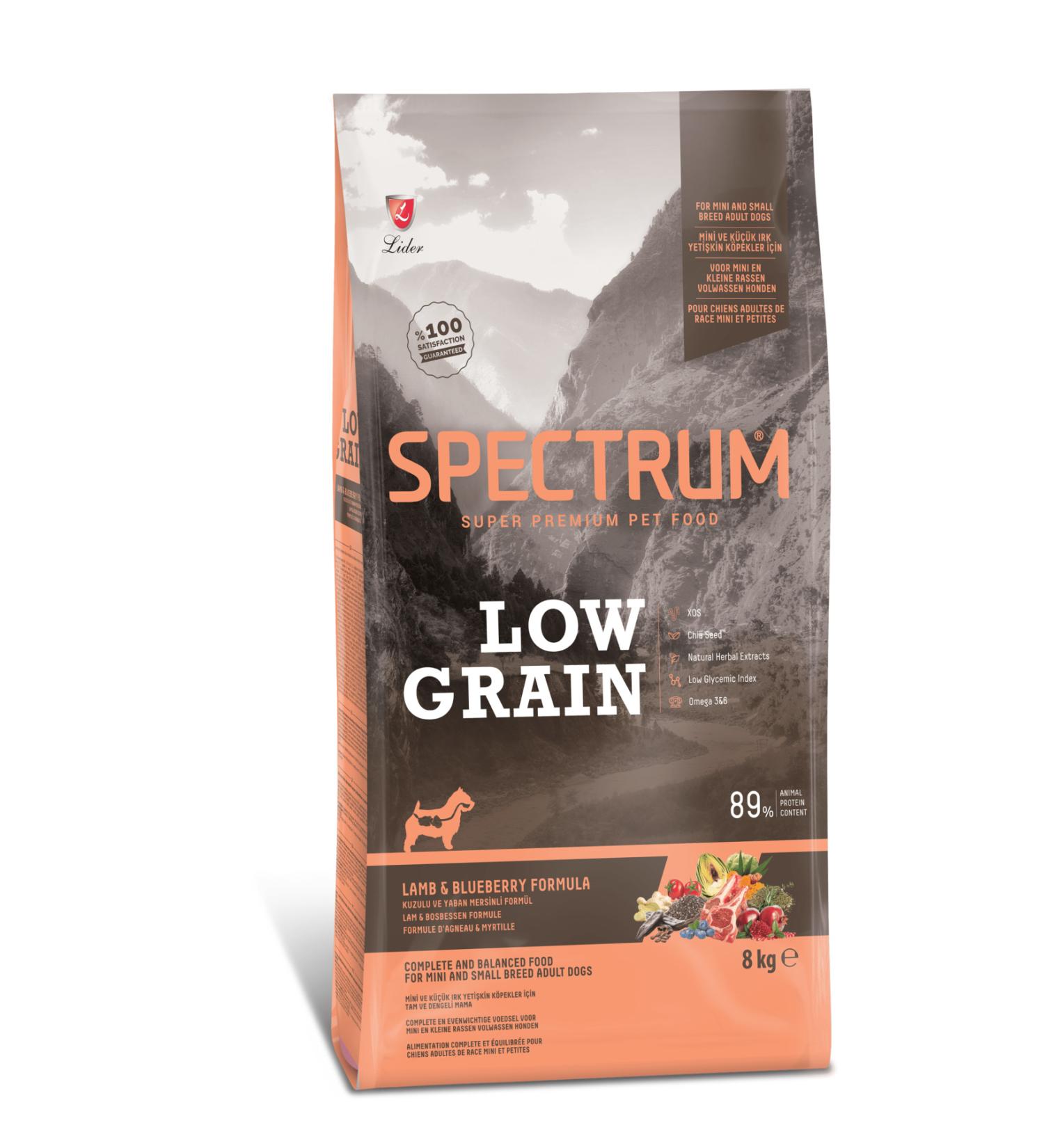Spectrum Low Grain Lamb Blueberry Small Breed Adult Dog Food 8KG