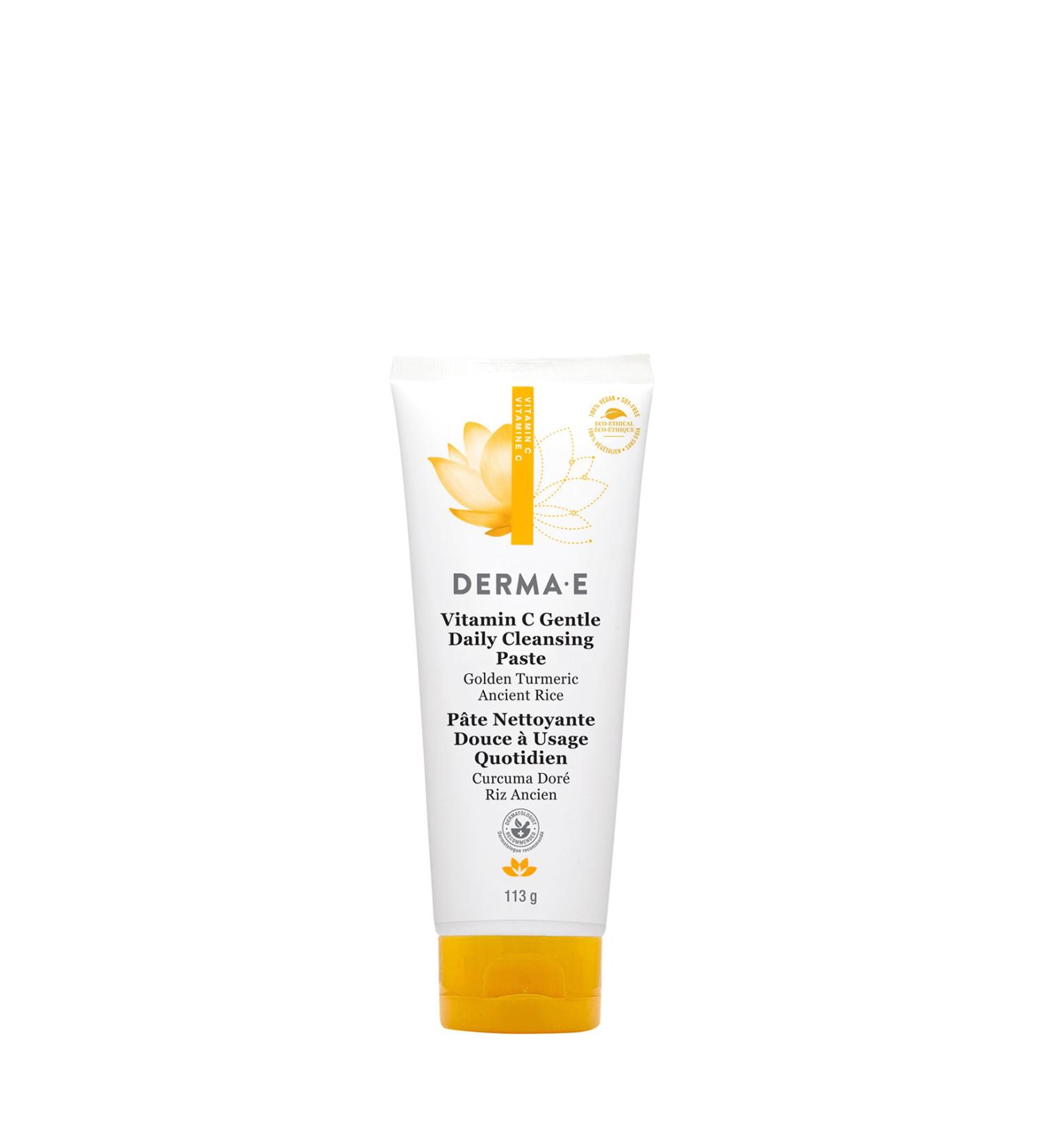 DERMA E Vitamin C Gentle Daily Cleansing Paste Facial Cleanser 113 g - Buy Online on GoSupps.com