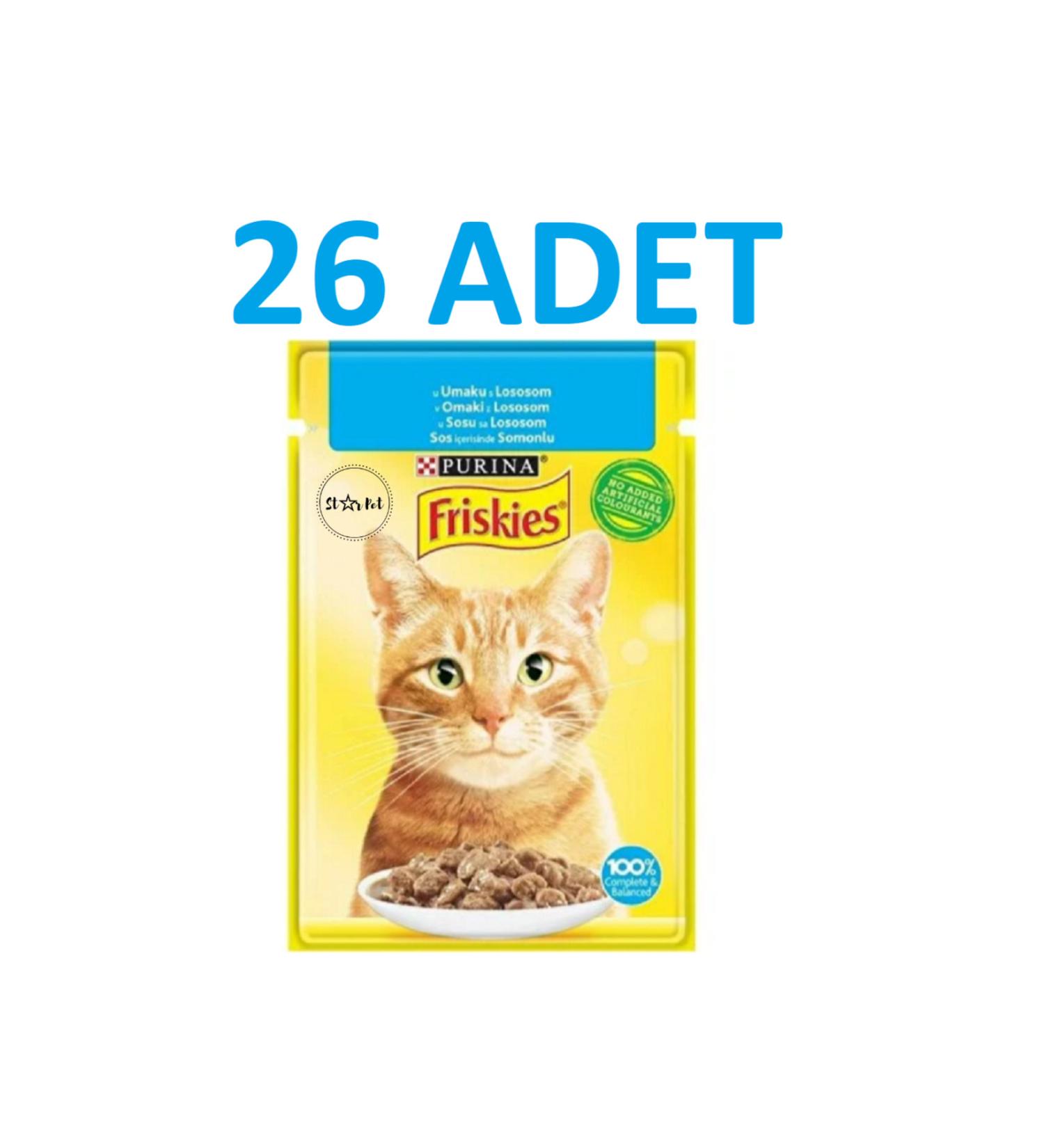 Friskies Adult Cat Food with Salmon 85 gr X 26 Pieces