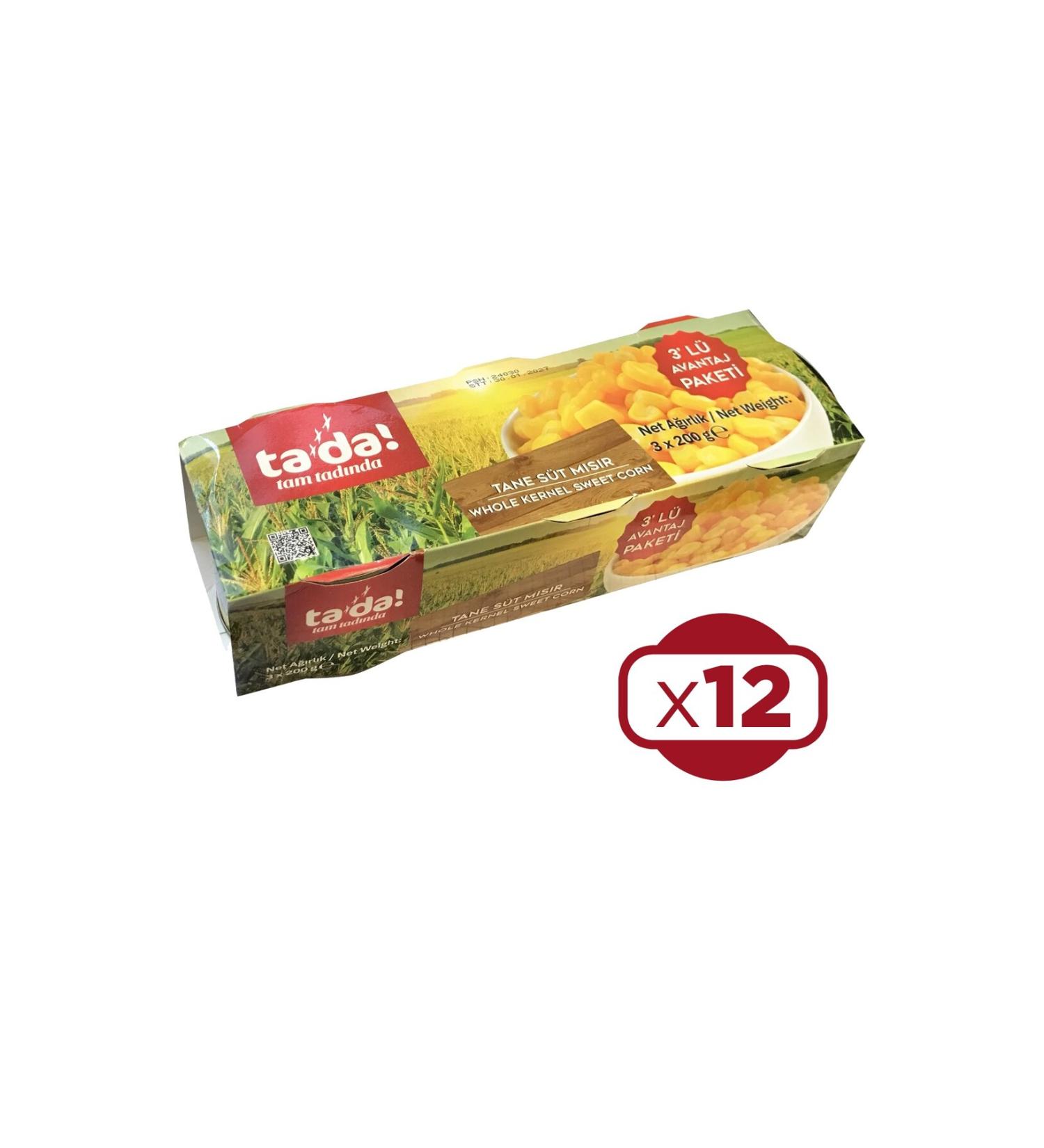 Tada Canned Corn 3 x 200 Gr x 12 Pieces