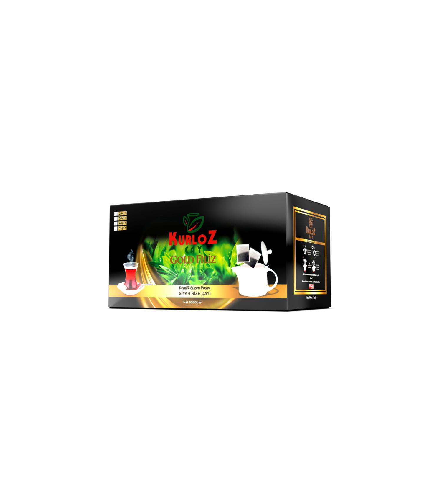 KURLOZ TEA Kurloz Gold Filiz Teapot Bag 5000 gr (55G) Rize Tea