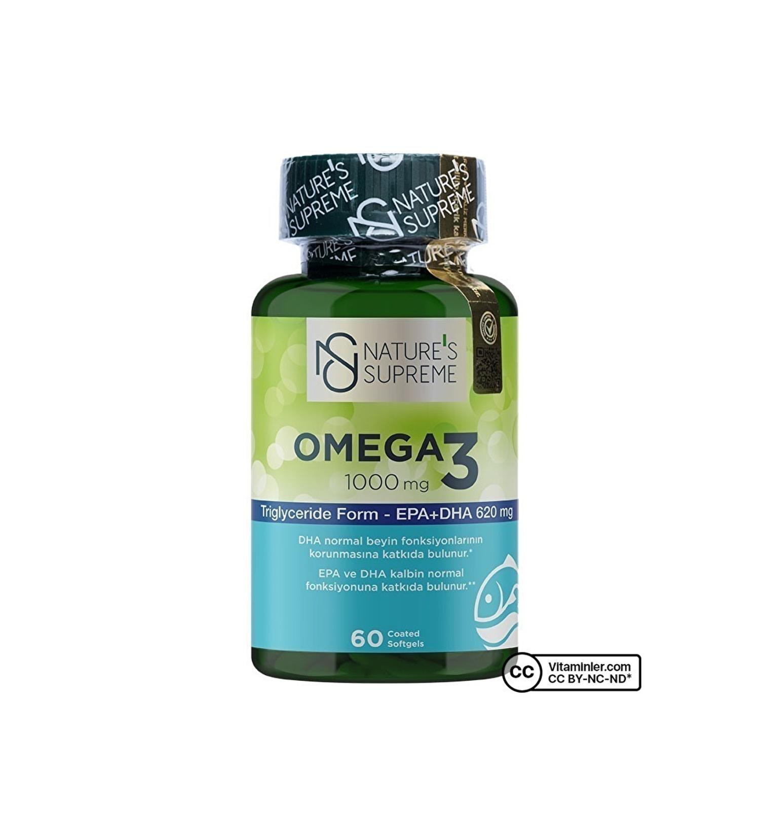 Natures Supreme Omega 3 1000 Mg 60 Capsules - Unflavored - Buy Online on GoSupps.com