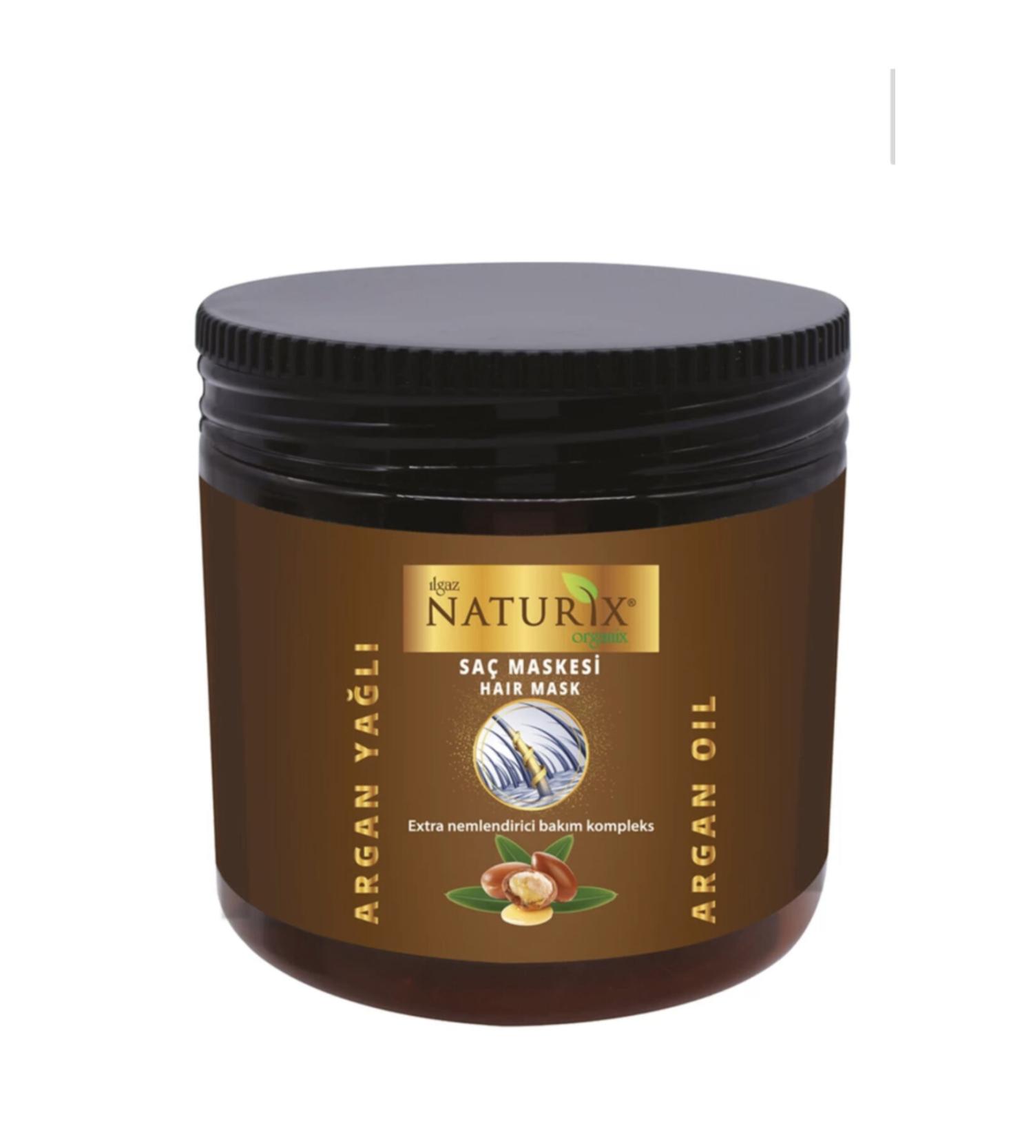 Naturix Natural Argan Oil Hair Care Mask for All Hair Types 500 Ml