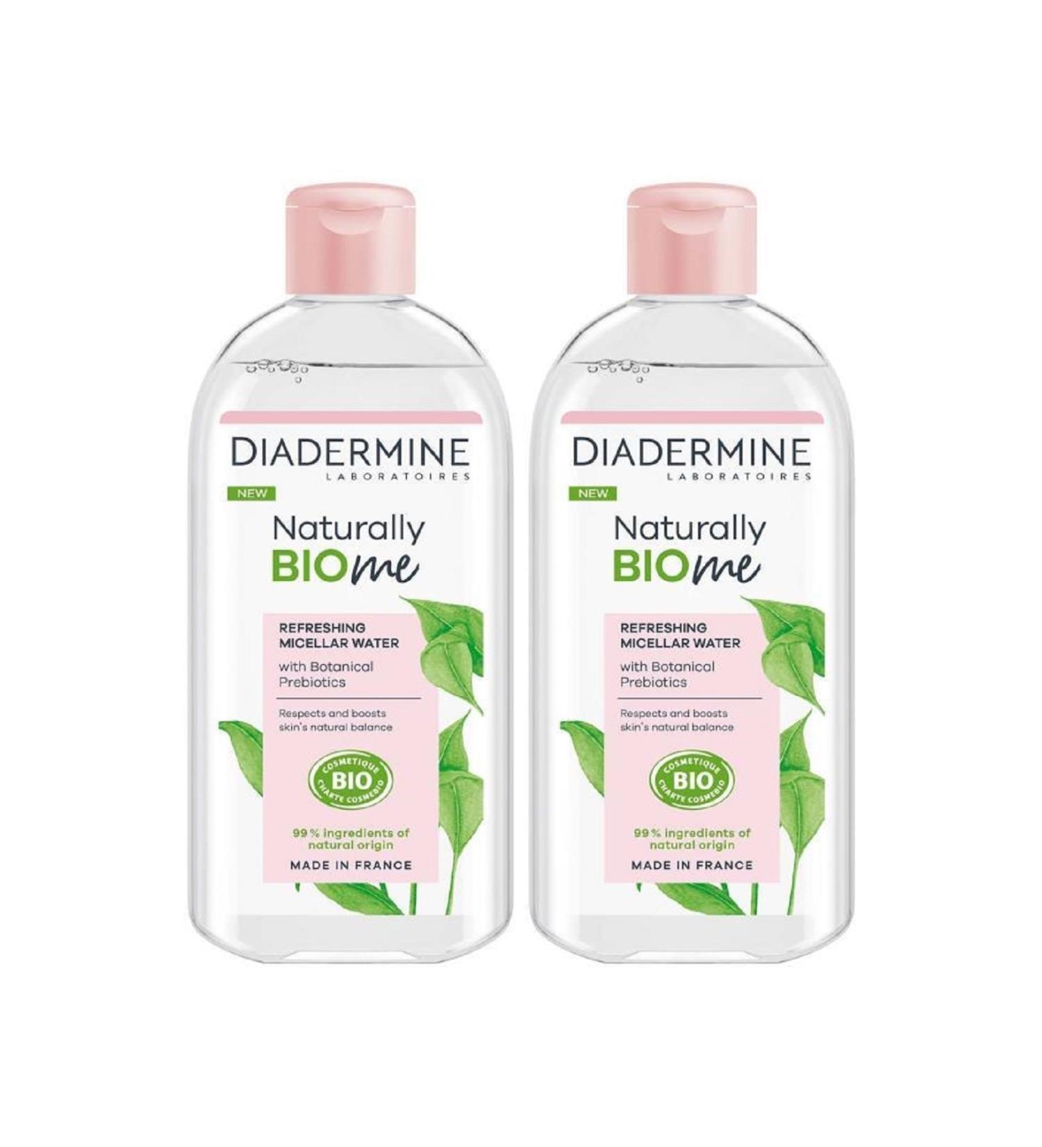 Diadermine Naturally Bio Me Refreshing Micellar Make-Up Remover Water X 2 Pieces - Buy Online on GoSupps.com