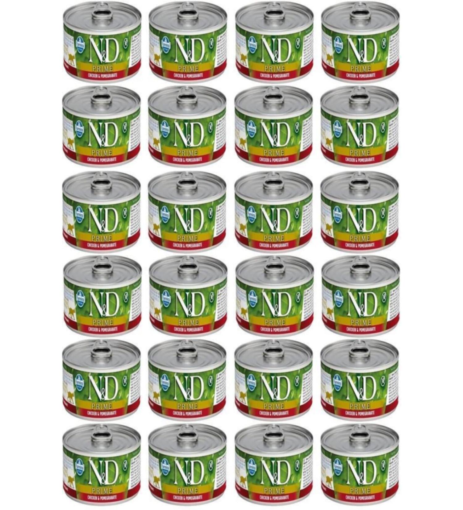 N & D Prime Chicken and Pomegranate Cat Canned Food 80 Gr 24 Pieces
