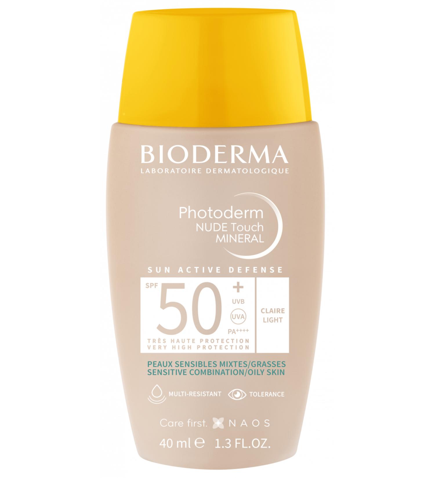 Bioderma Photoderm Nude Touch SPF50+ Light Sun Cream for Combination and Oily Skin 40 ml