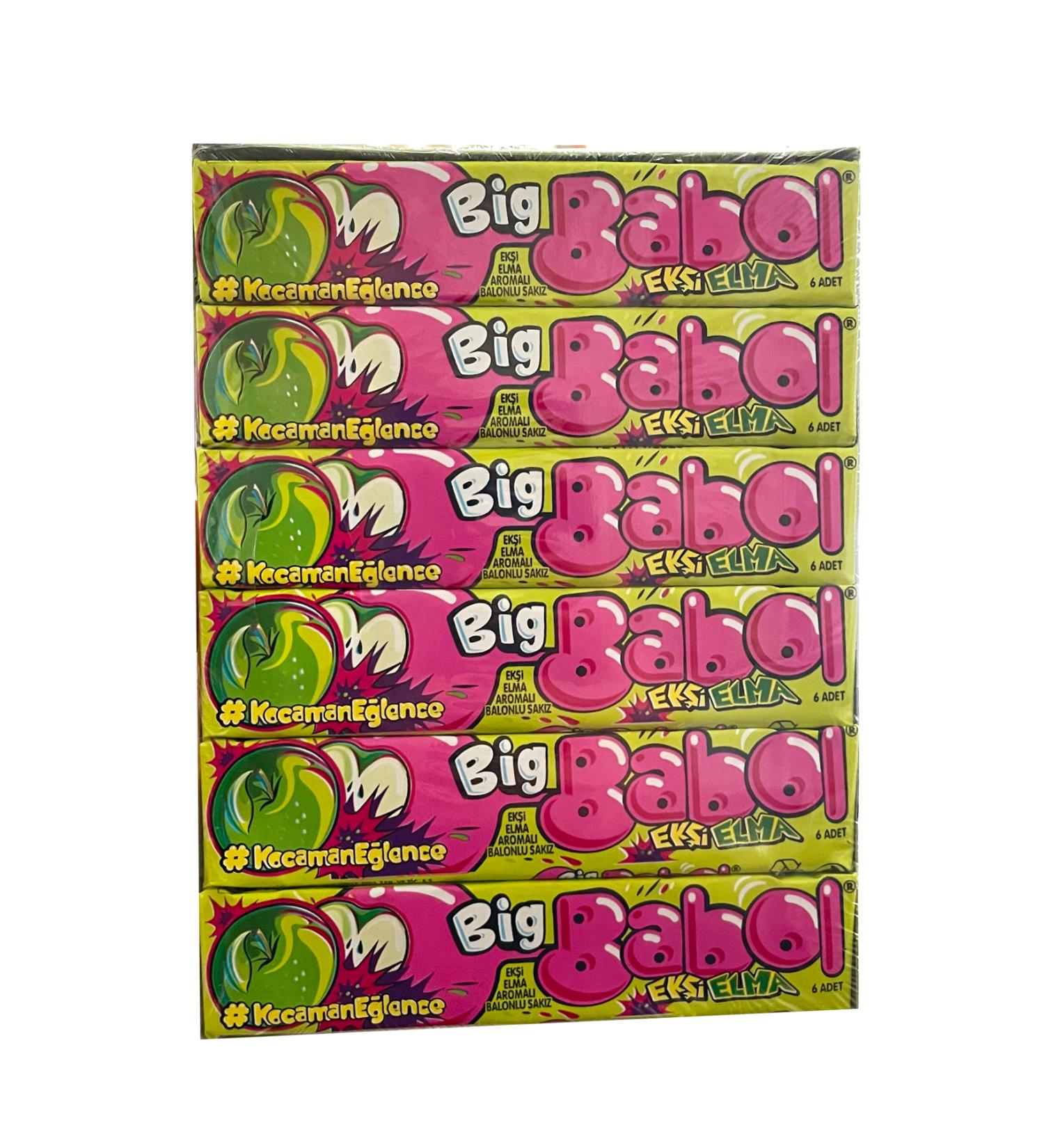 Big Babol Sour Apple Flavored Gum 6 Pack 25 gr 18 Pack