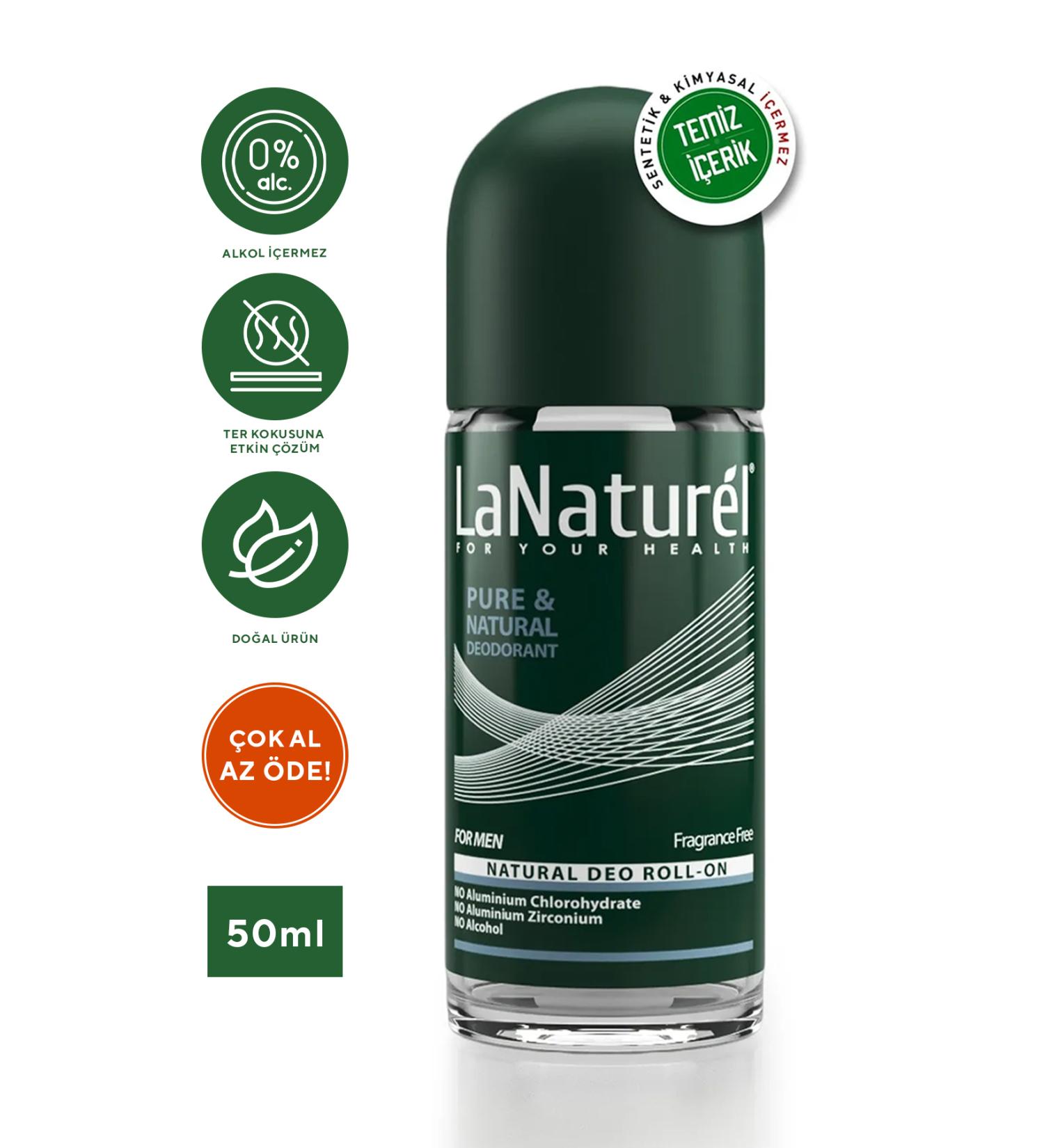 LaNaturel Roll On Unscented Men 50 ml - Buy Online on GoSupps.com