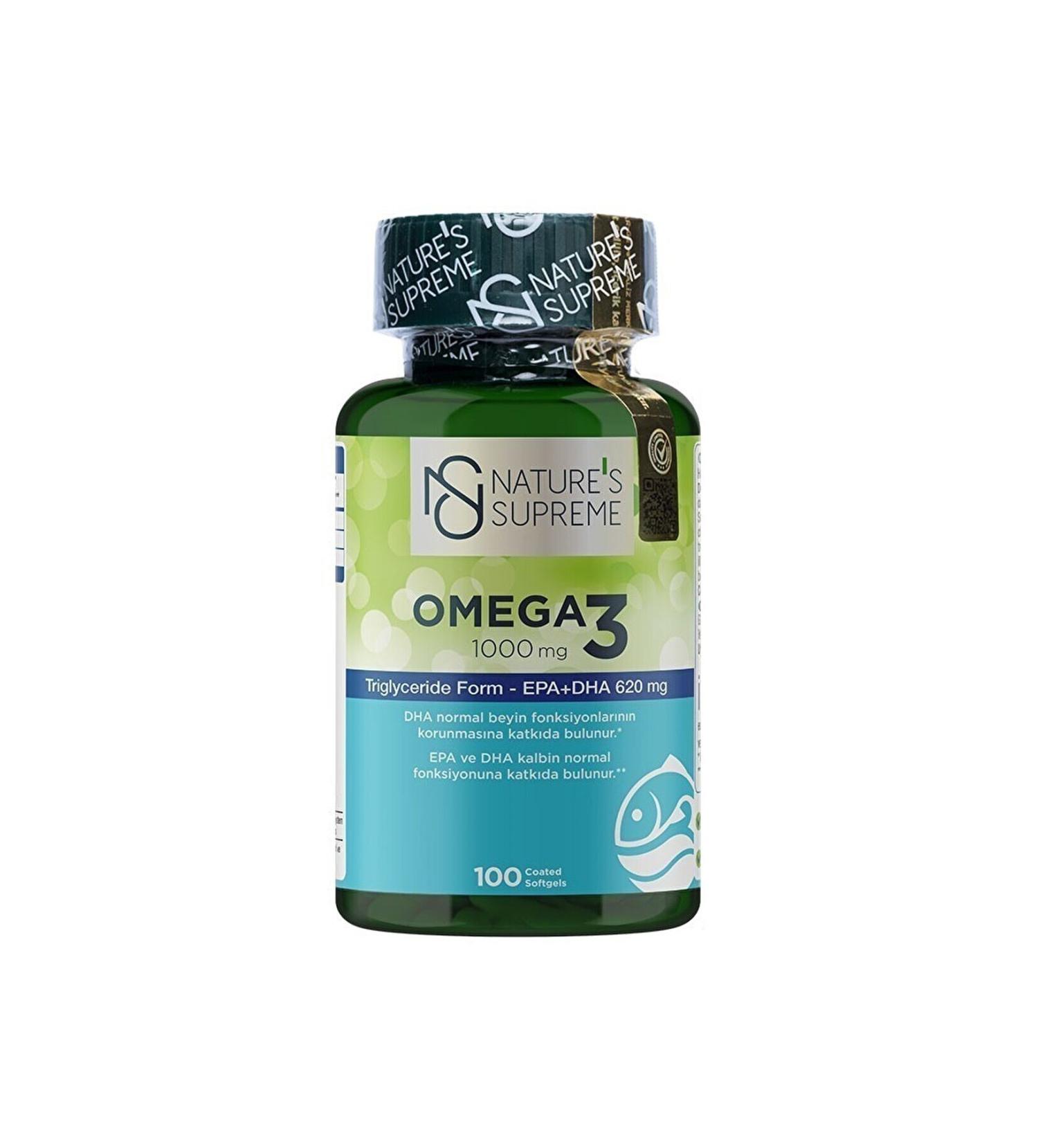 Natures Supreme Omega 3 1000 Mg 100 Capsules - Buy Online on GoSupps.com