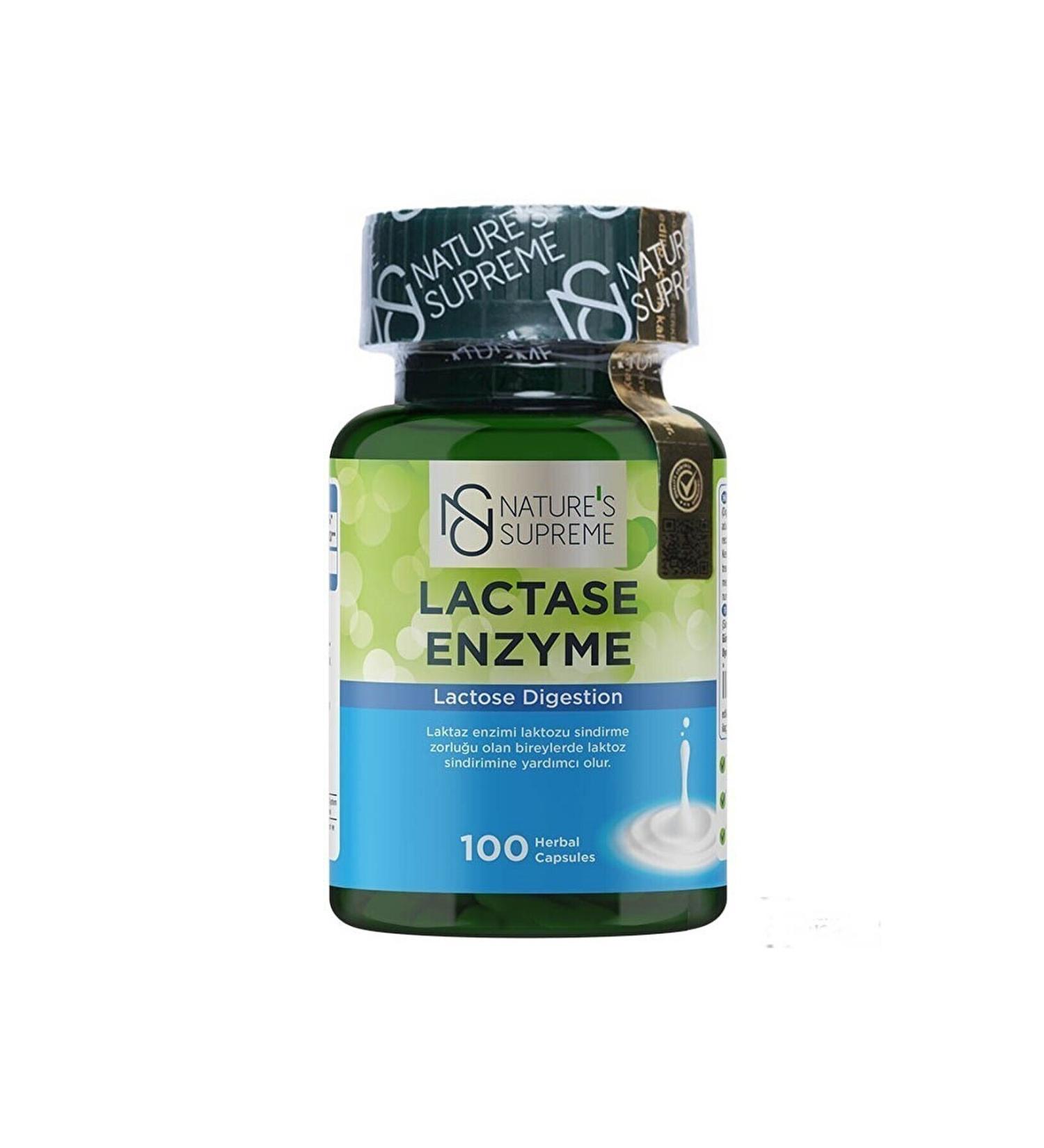 Natures Supreme Lactase Enzyme 100 Capsules 8681763380107 - Buy Online on GoSupps.com