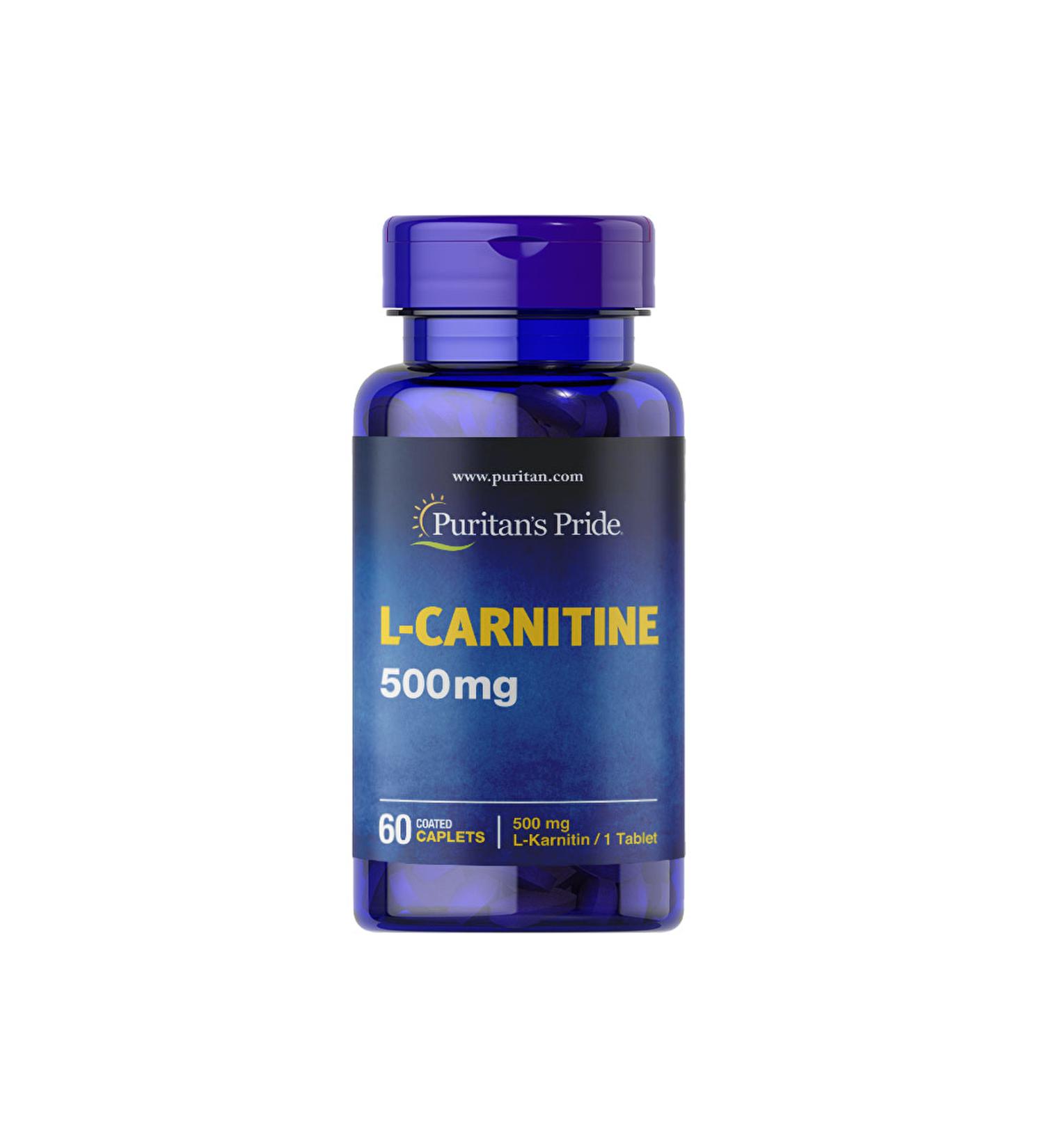 Puritan's Pride L-Carnitine 500 Mg 60 Tablets Unflavored - Buy Online on GoSupps.com