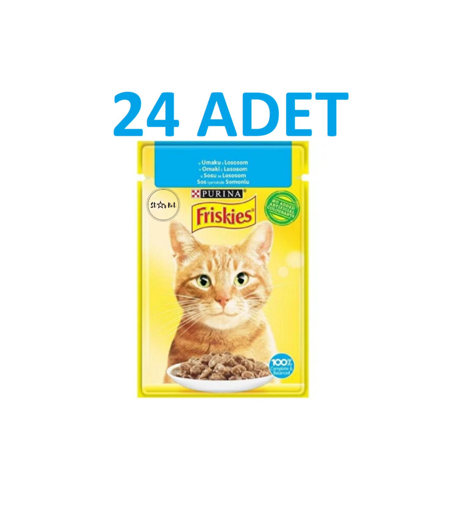 Friskies Adult Cat Food with Salmon 85 gr X 24 Pieces