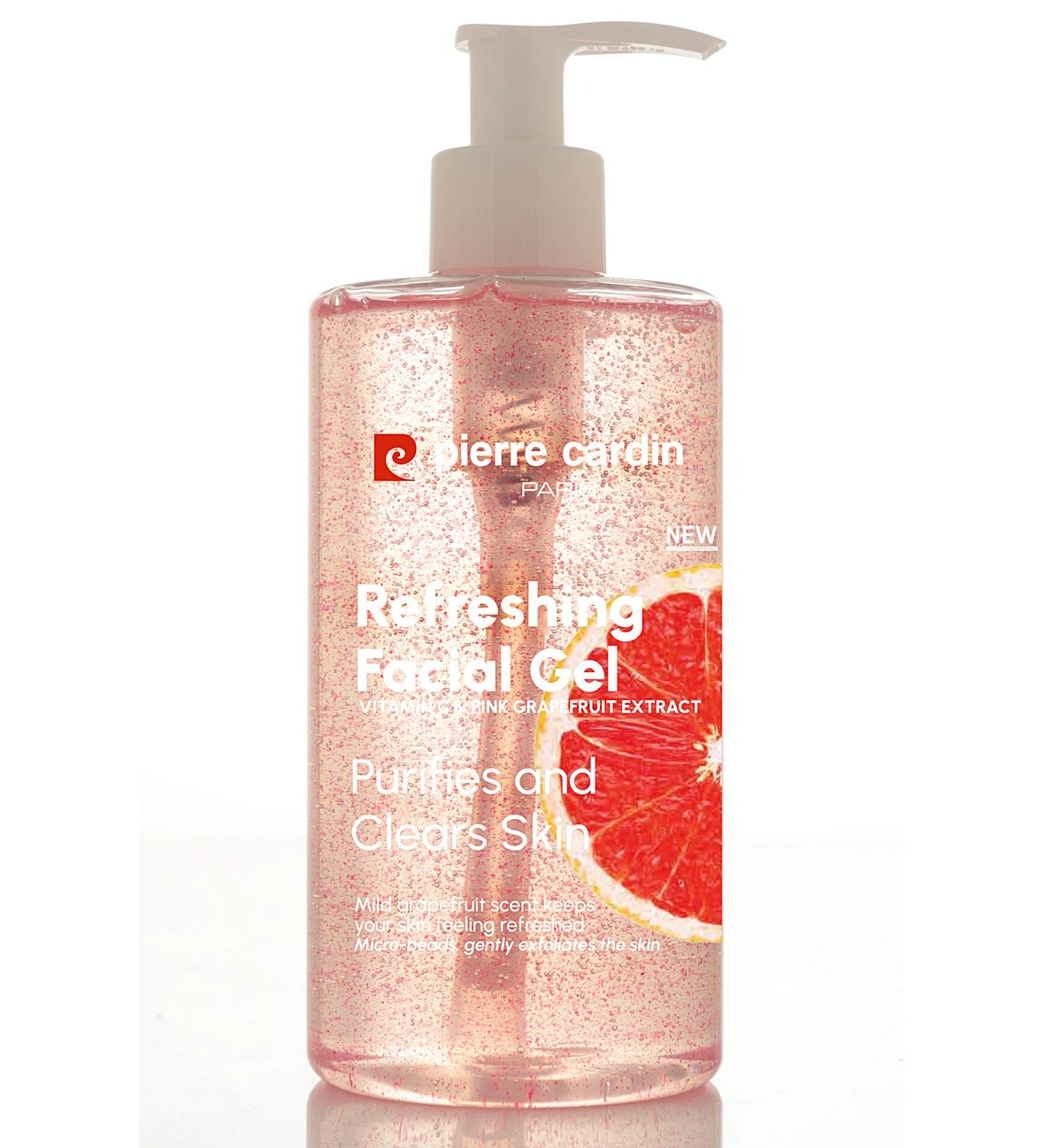 Pierre Cardin Refreshing Facial Cleanser with Vitamin C & Pink Grapefruit Extract-Foam Gel 400 ml - Buy Online on GoSupps.com