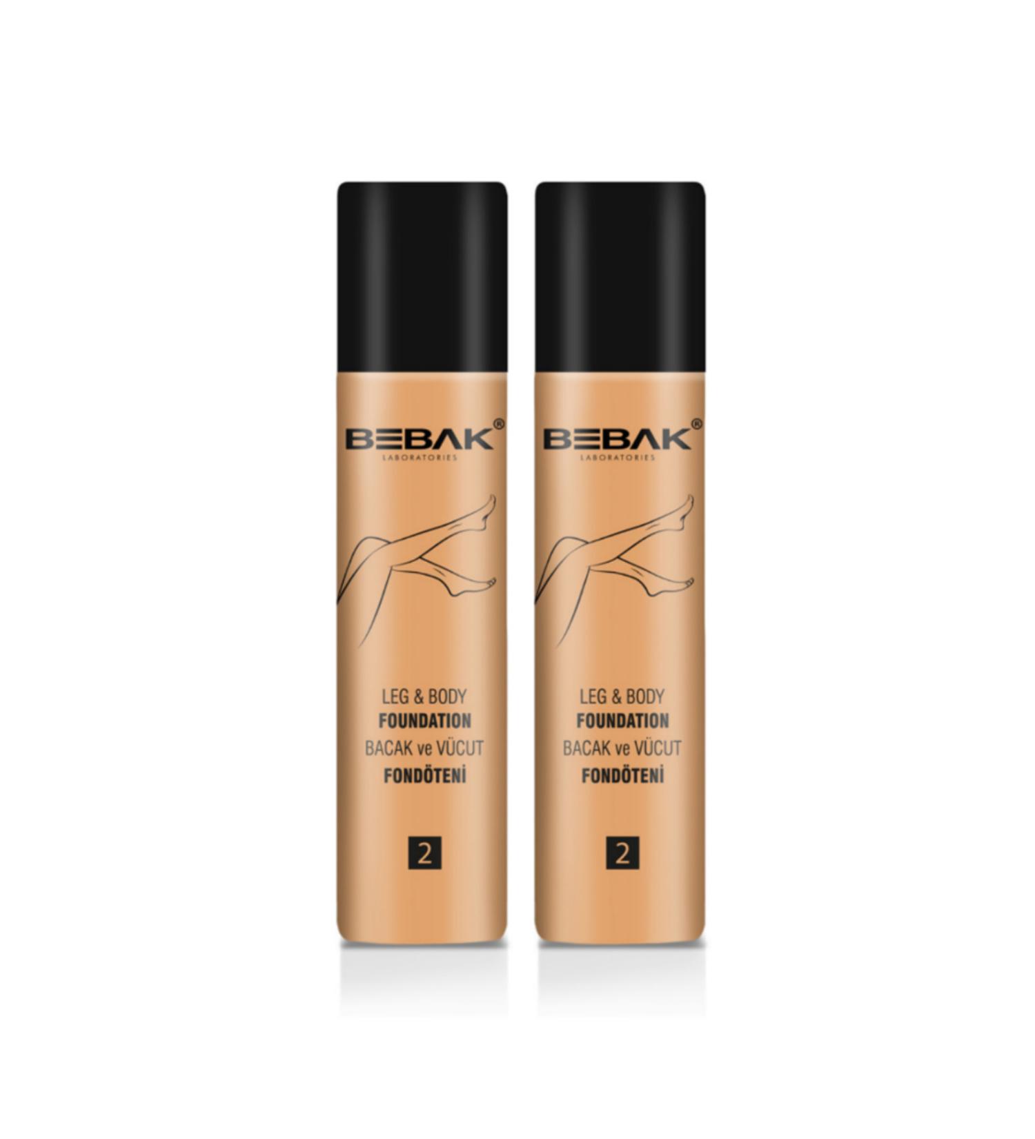 Bebak Leg Foundation Medium Tone Number 2 75 Ml 2 Pieces