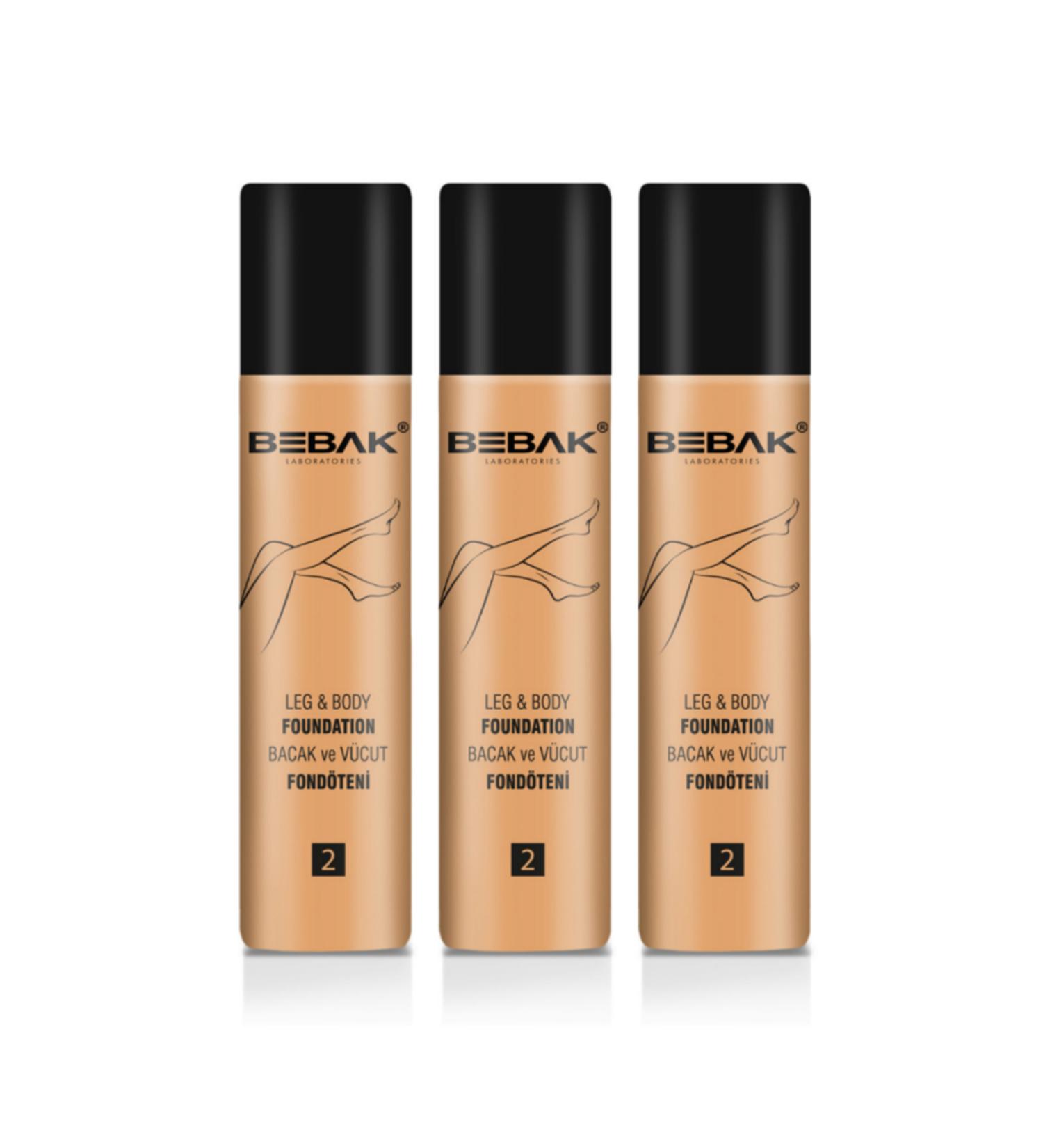 Bebak Leg Foundation Medium Tone Number 2 75 Ml 3 Pieces