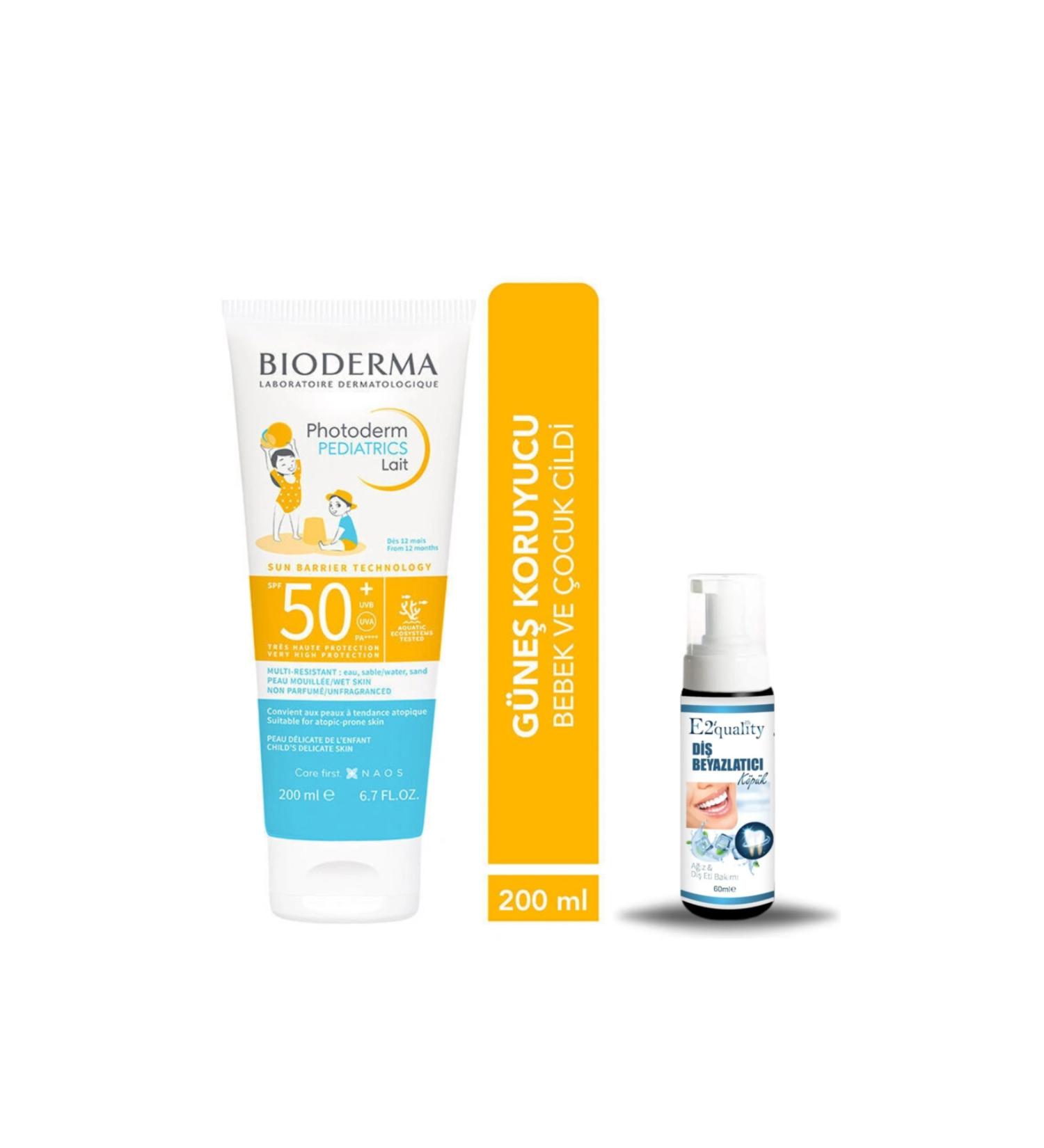 Bioderma Photoderm Pediatrics Lait Spf50+ 200ml + Gift Teeth Whitening Foam