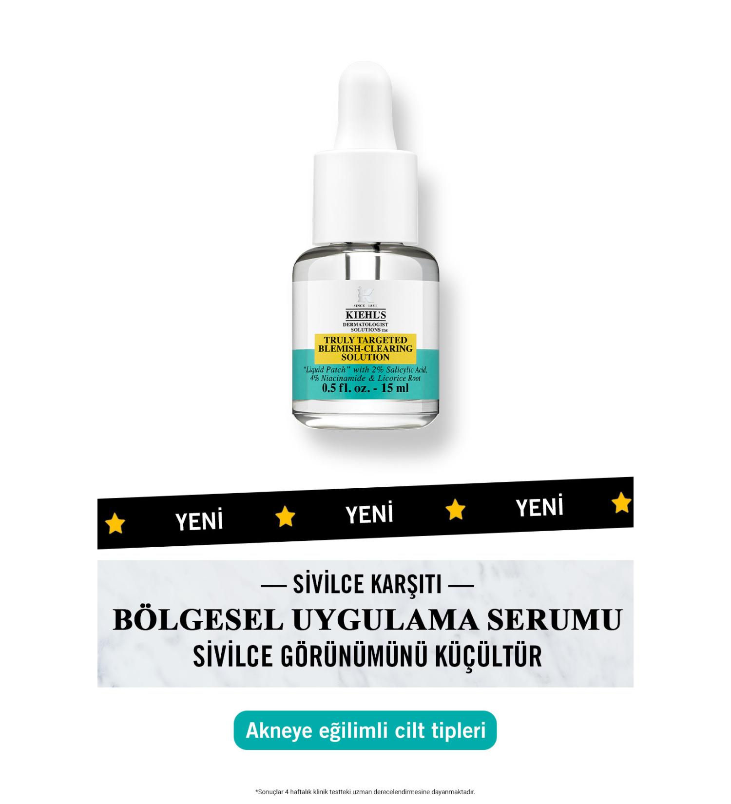 Kiehl's TRULY TARGETED BLEMISH-CLEARING SOLUTION - ILLUMINATING-SHINING SERUM 15 ML KEYON2708 - Buy Online on GoSupps.com