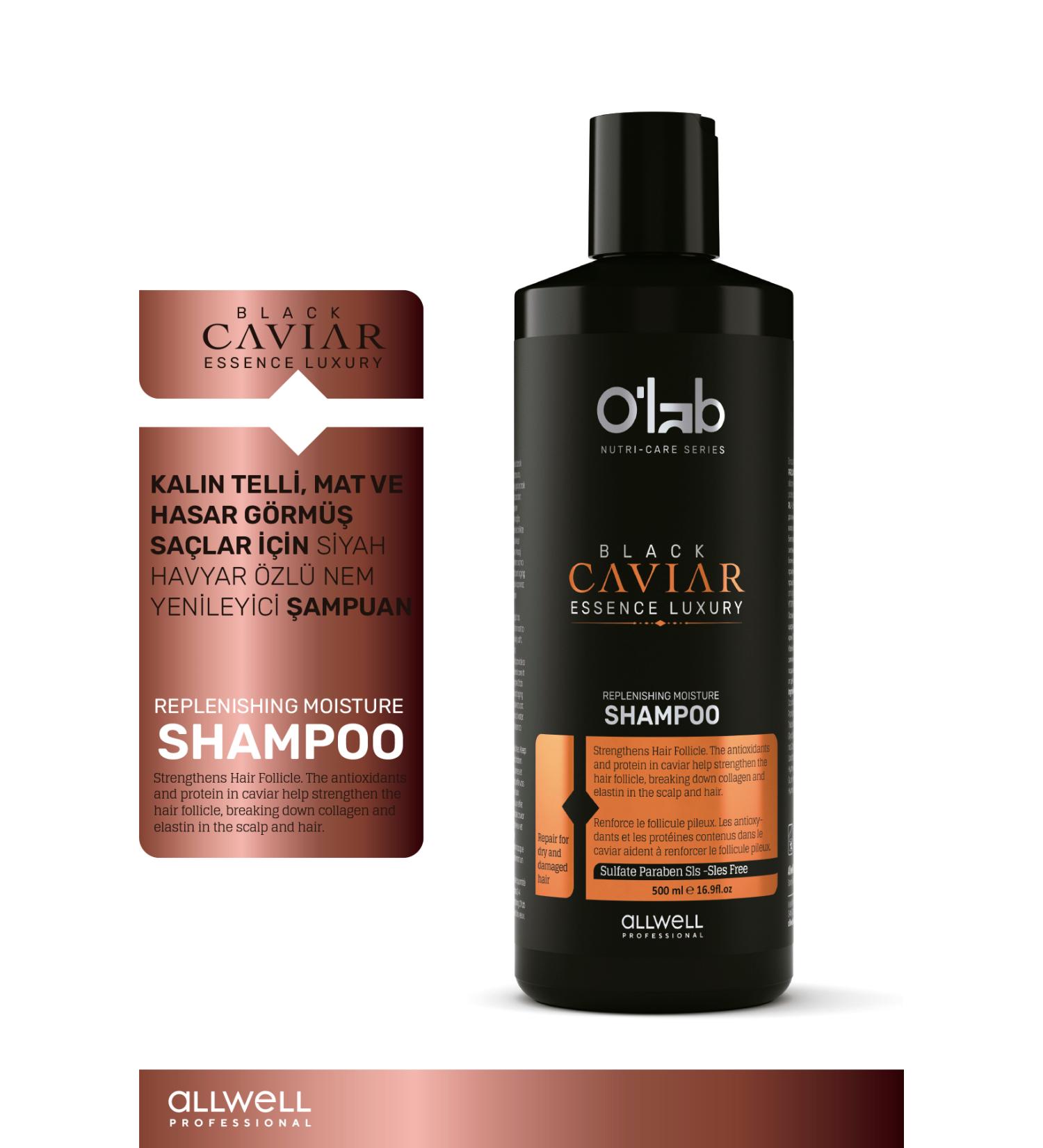 Olab Hair Care REGENERATING SHAMPOO WITH BLACK CAVIAR EXTRACT FOR THICK MATTE AND DAMAGED HAIR