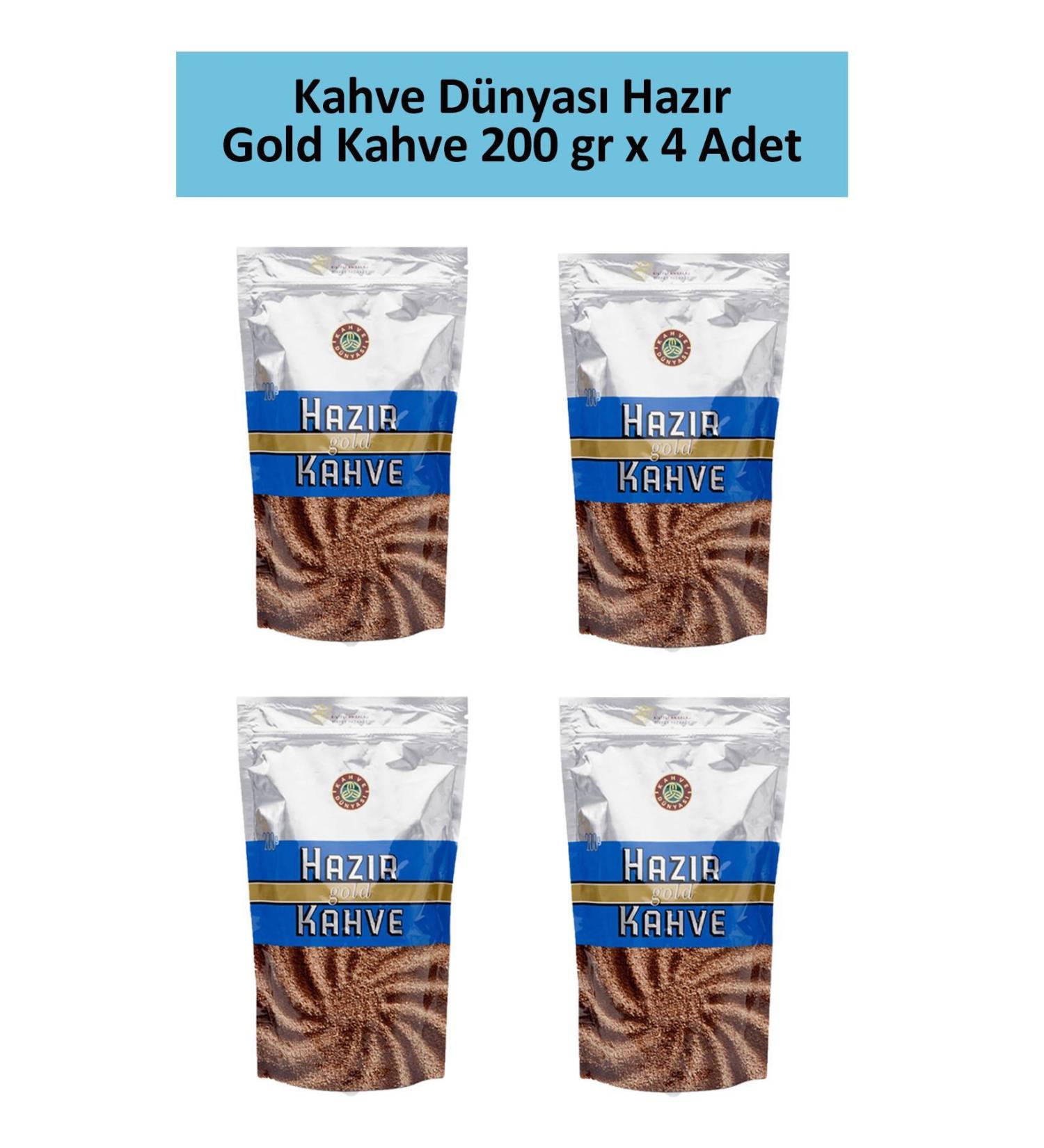 Coffee World Gold Instant Coffee 200 gr x 4 Pieces