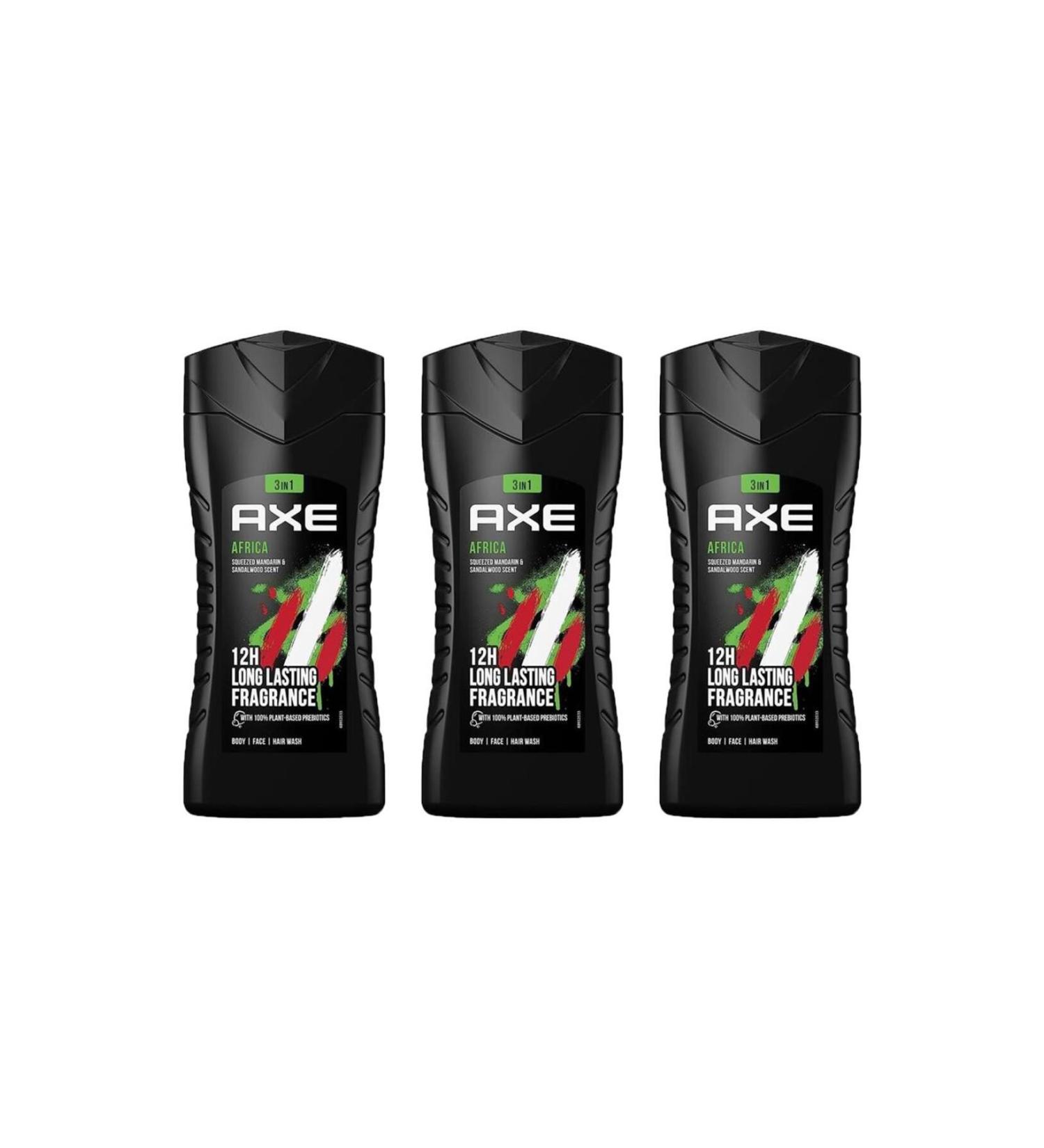 Axe Africa 3in1 Men's Shower Gel 250ML X3 Piece Set of 3