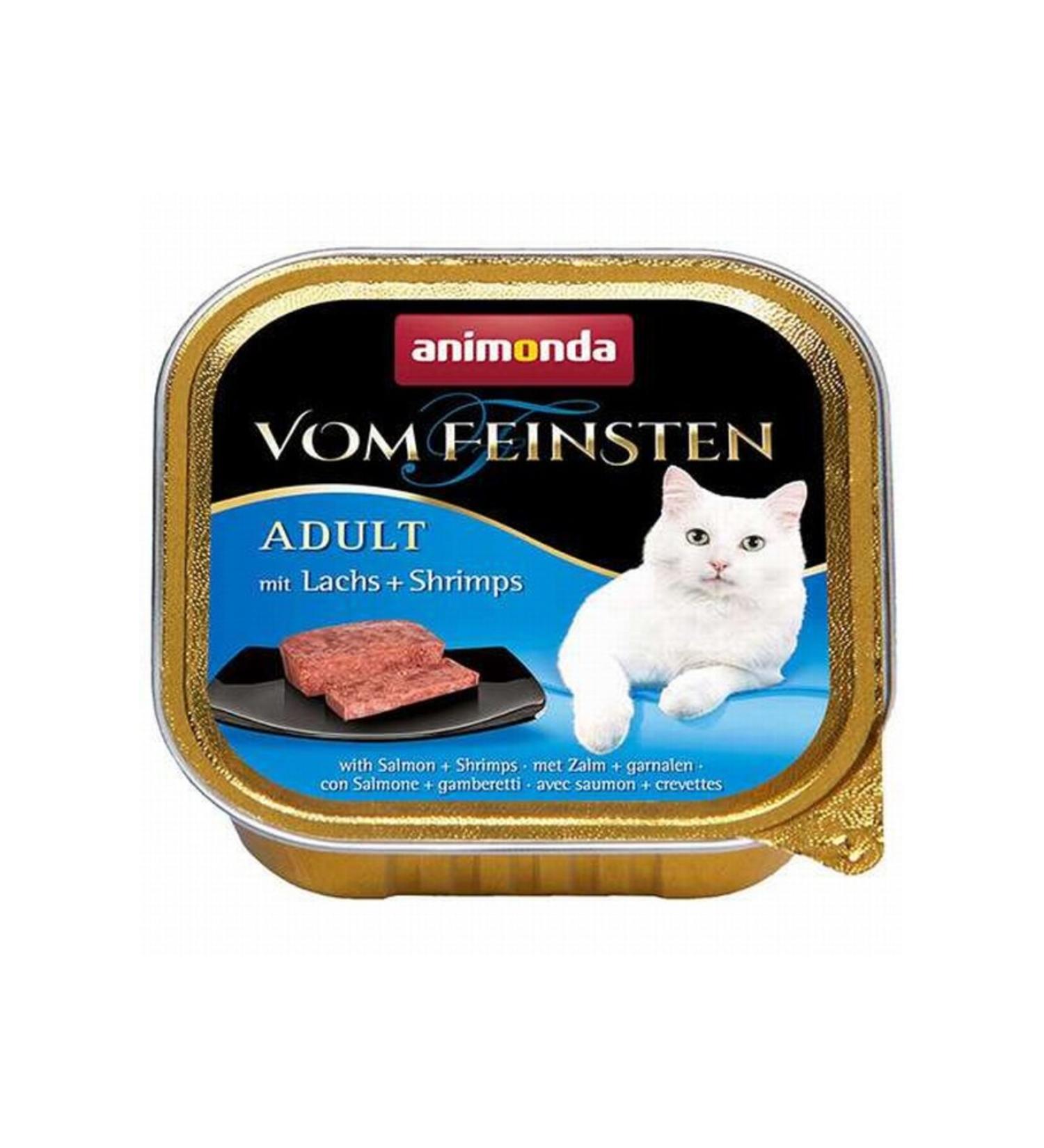 Animonda Vom Feinsten Adult Cat Canned Food with Salmon and Shrimp 6 Pieces 100 gr