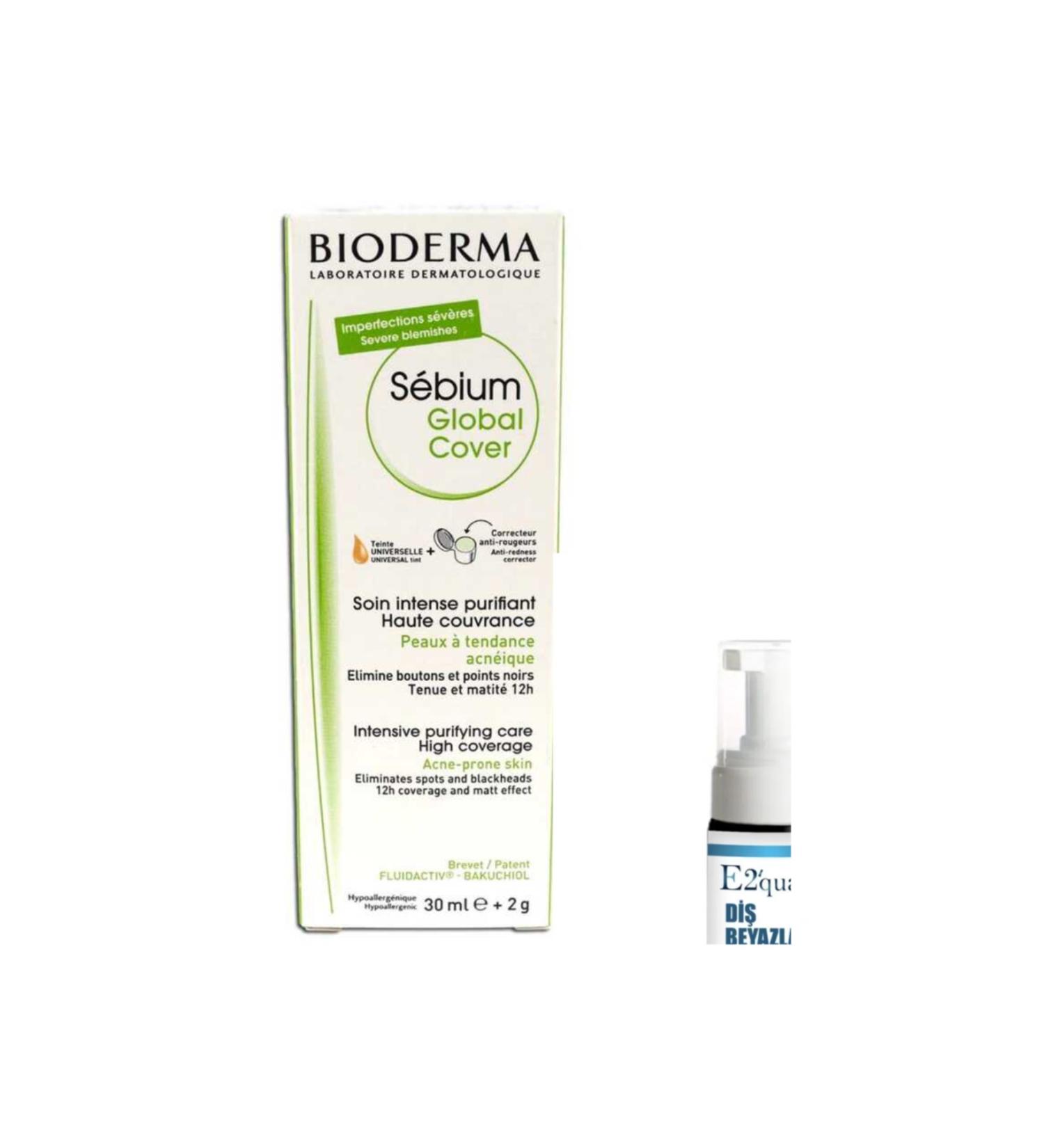 Bioderma Sebium Global Cover 30 ml + Gift Teeth Whitening Foam