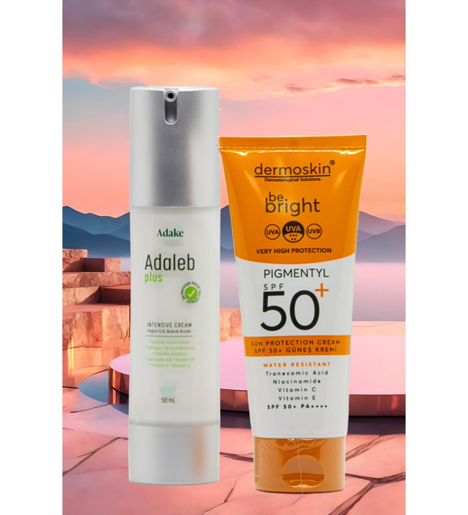 Dermoskin Be Bright Pigmetyl 50spf 75ml Sunscreen Adaleb Plus Blemish Wrinkle Acne Cream 50ml