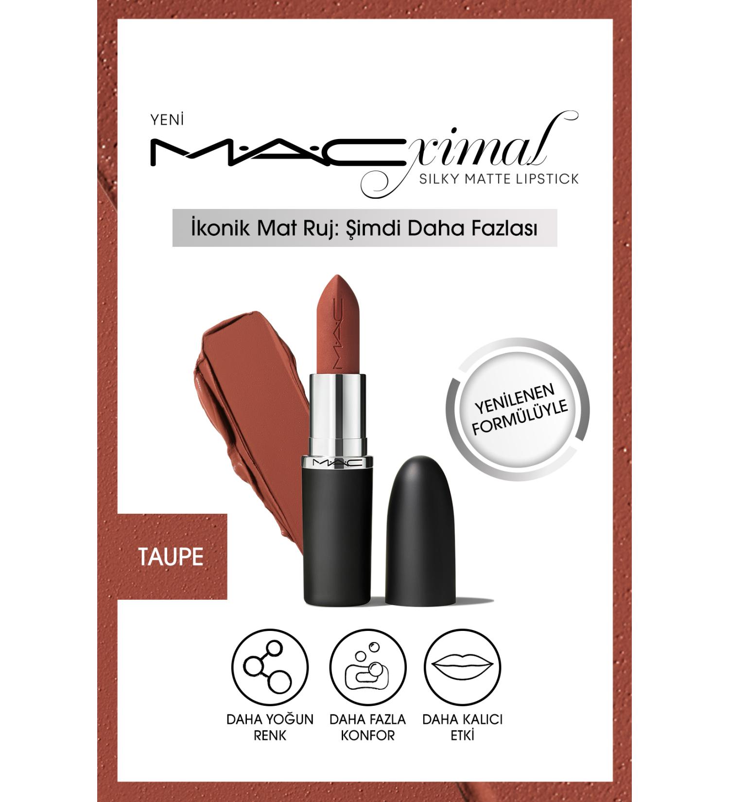 Mac M A CXIMAL S LKY MATTE LIPSTICK LIPSTICK PROVIDING INTENSE COLOR - TAUPE KEYON2384
