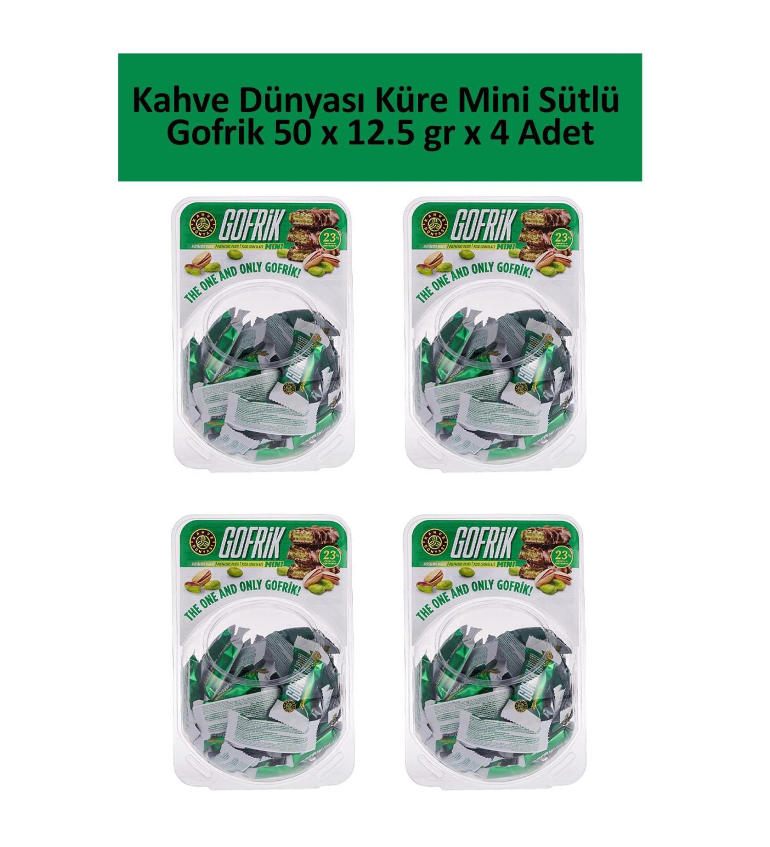 Coffee World Sphere Mini Milk Wafer 50 x 12.5 gr x 4 Pieces